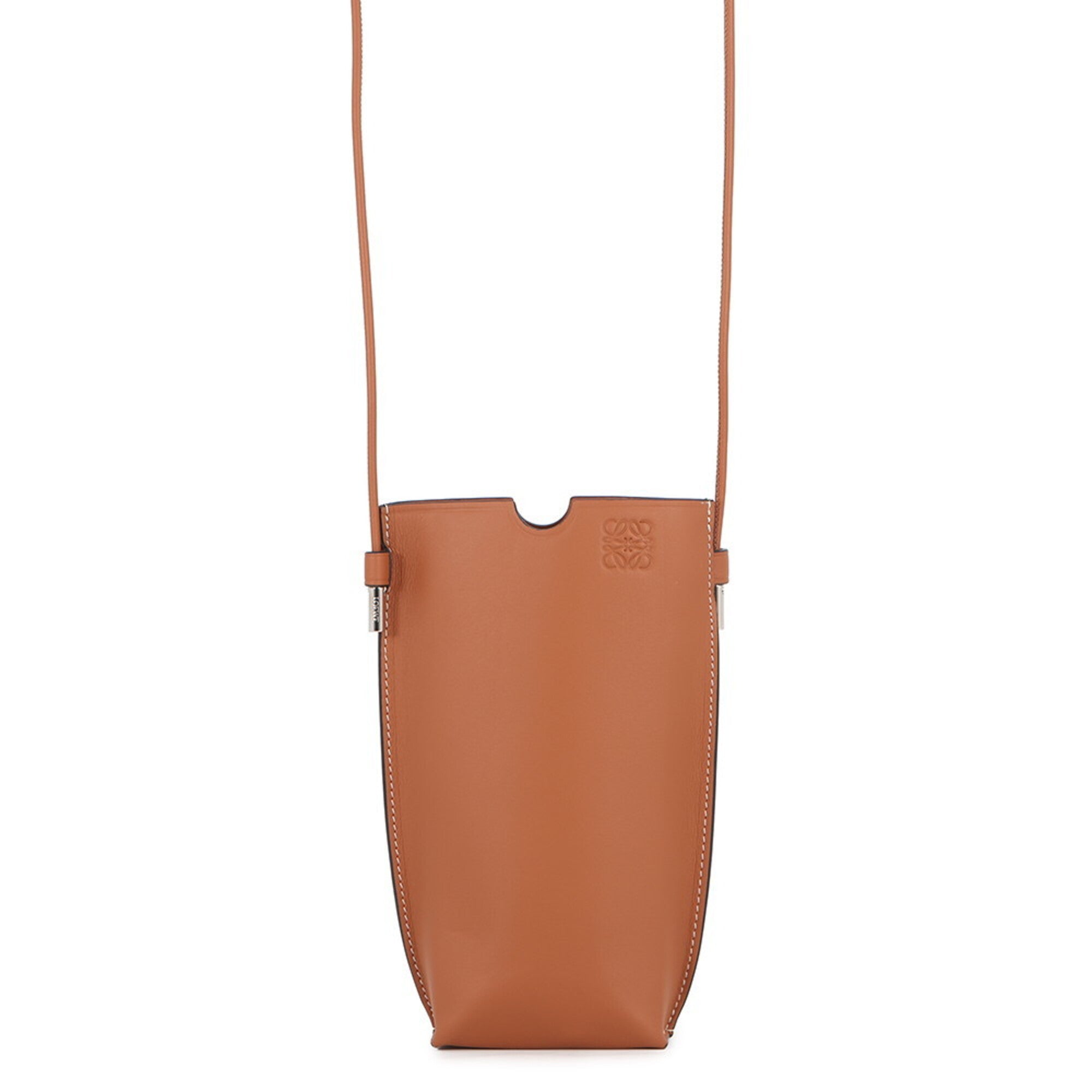 Loewe Brown Leather Handbag Pochette Pouch (Pre-Owned)