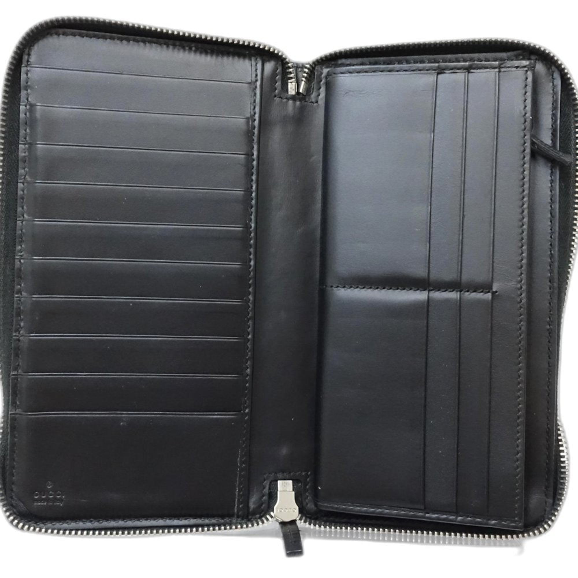 Gucci Black Leather Long Wallet (Bi-Fold) (Pre-Owned)