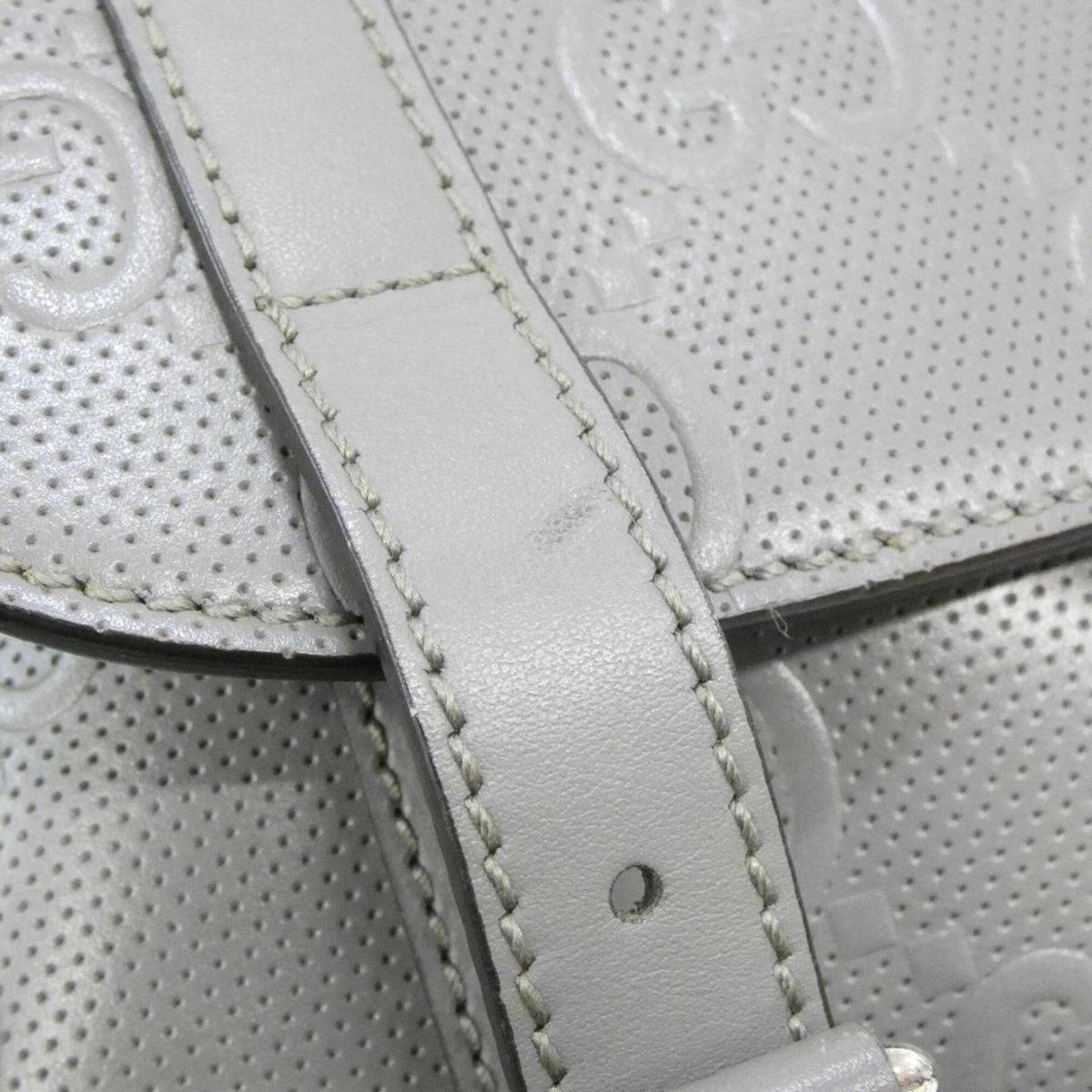 Gucci Gray Leather Backpack (Pre-Owned)