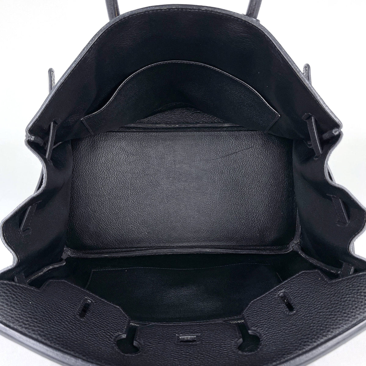 Hermes Black Togo Leather Handbag (Pre-Owned)