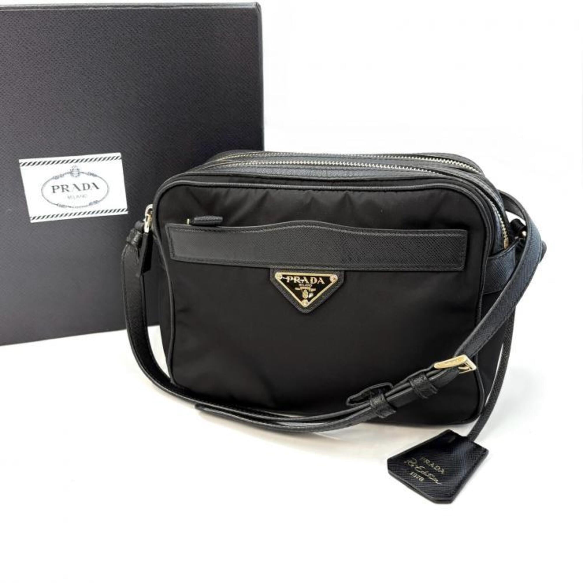 Prada Black Nylon Shoulder Bag (Pre-Owned)