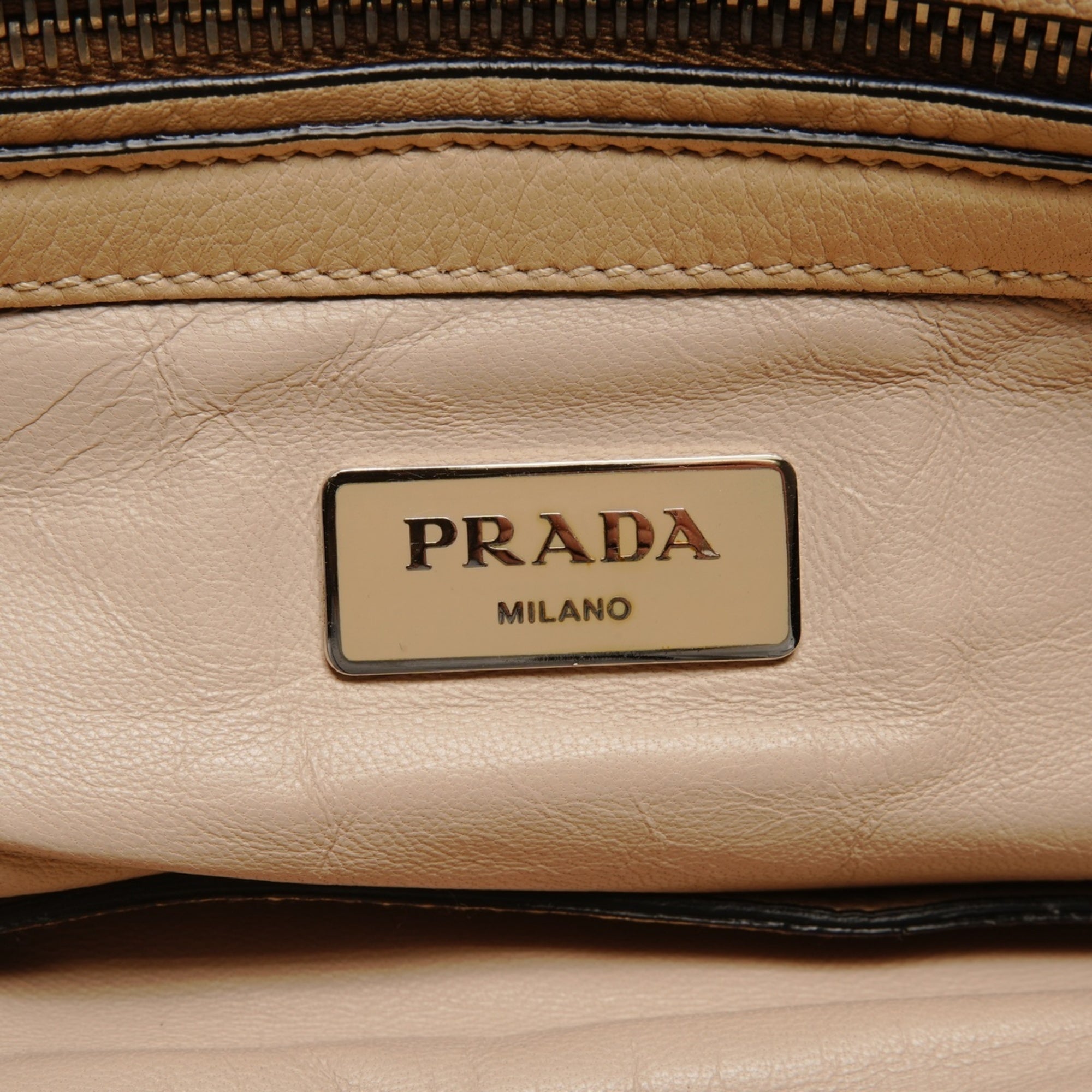 Prada Beige Leather Tote Bag (Pre-Owned)