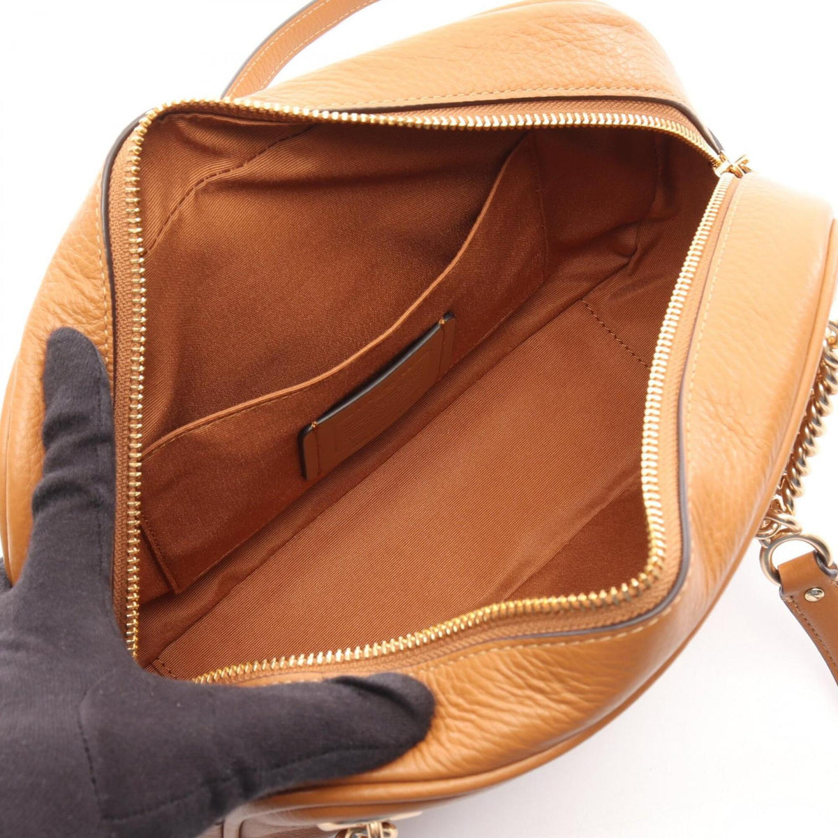 Coach Brown Leather Handbag Shoulder Bag (Pre-Owned)