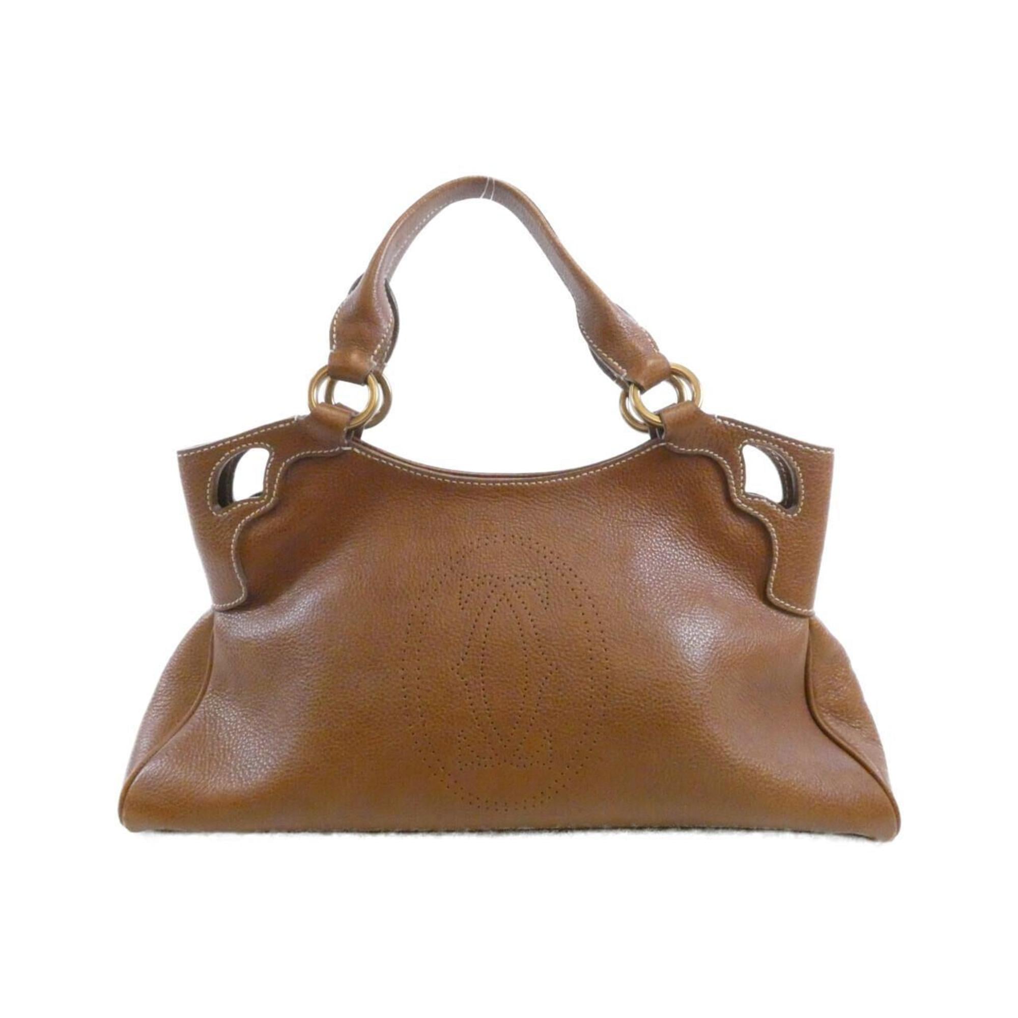 Cartier Brown Camel Leather Handbag (Pre-Owned)