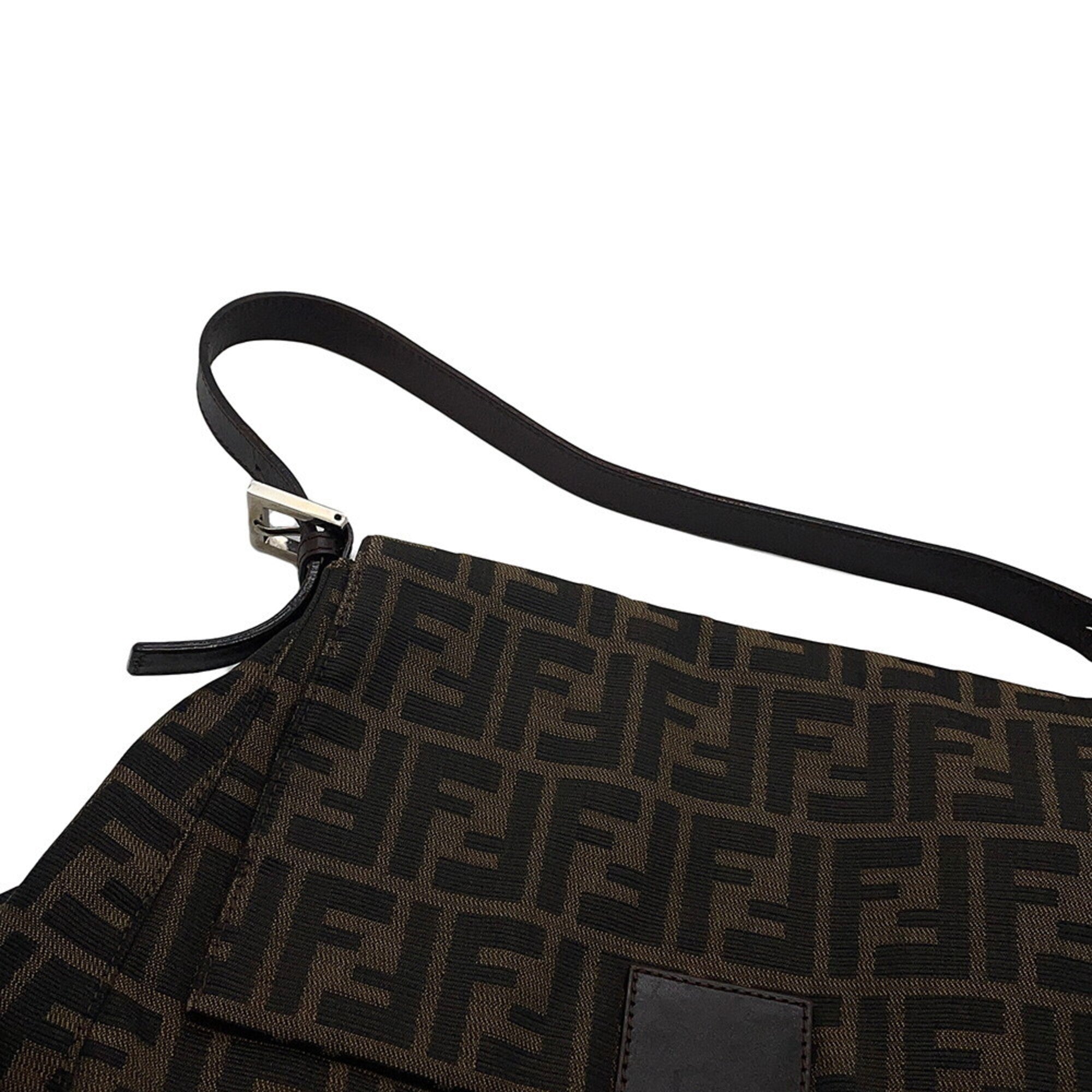 Fendi Brown Zucca Handbag Shoulder Bag (Pre-Owned)