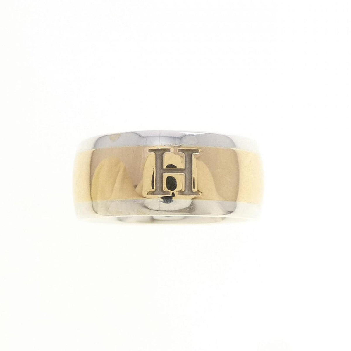 Hermes Yellow Gold (18K) Silver 925 Band Ring (Pre-Owned)