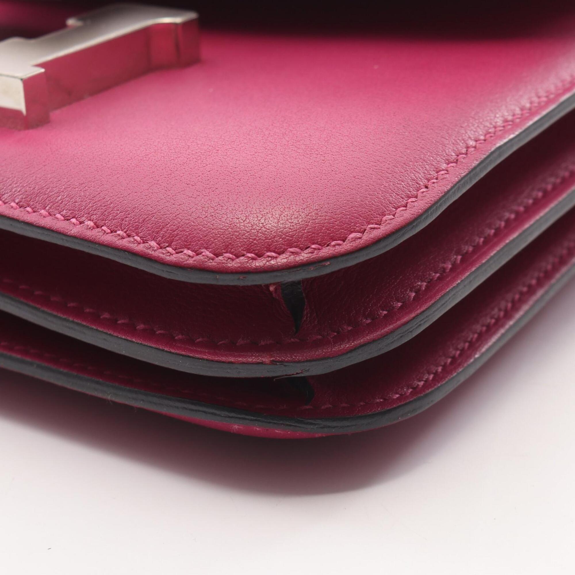 Hermes Pink Rose Purple Swift Leather Shoulder Bag (Pre-Owned)