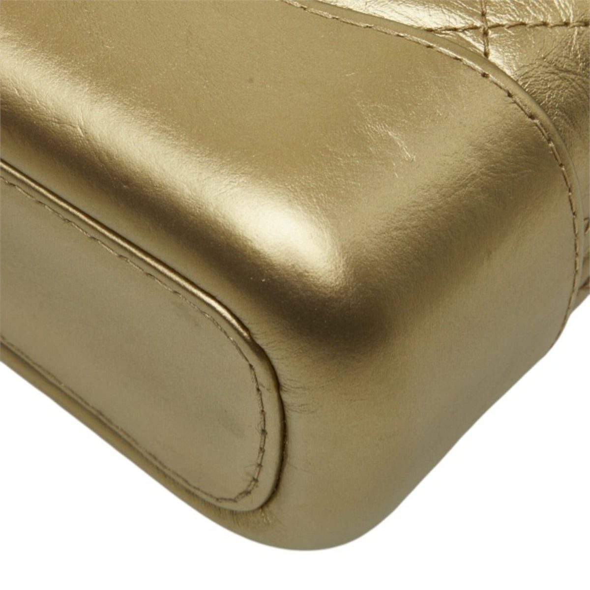 Chanel Gold Leather Shoulder Bag (Pre-Owned)