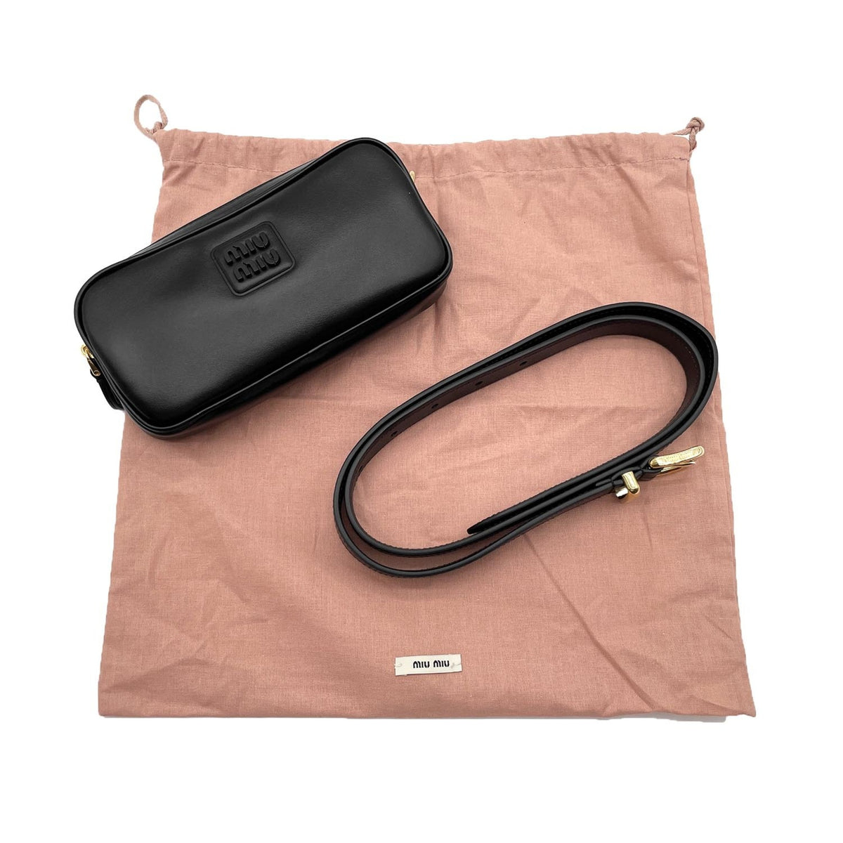 Miu Miu Black Leather Sling Bag (Pre-Owned)