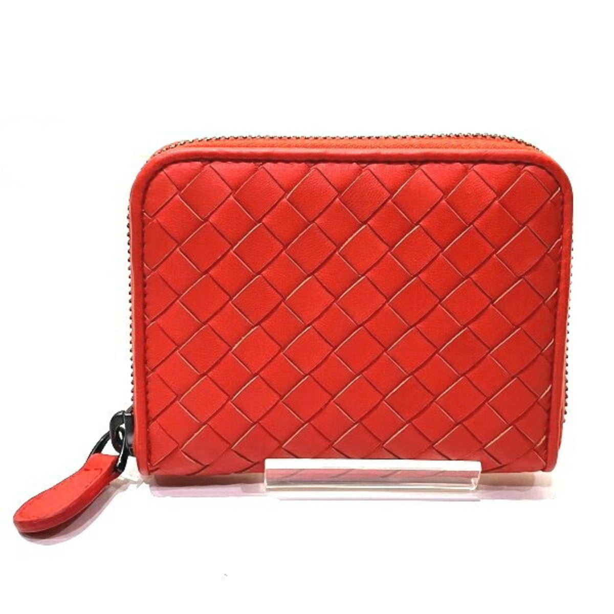 Bottega Veneta Red Color Leather Coin Purse/Coin Case (Pre-Owned)