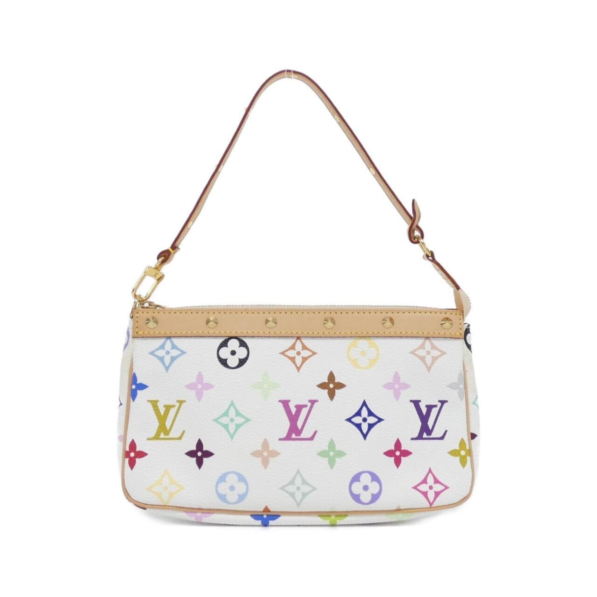 Louis Vuitton White Coated Canvas Pochette Pouch (Pre-Owned)