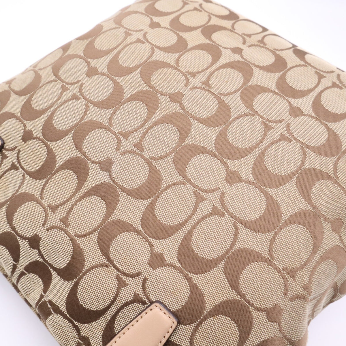 Coach Brown Pink Signature Line Tote Bag (Pre-Owned)