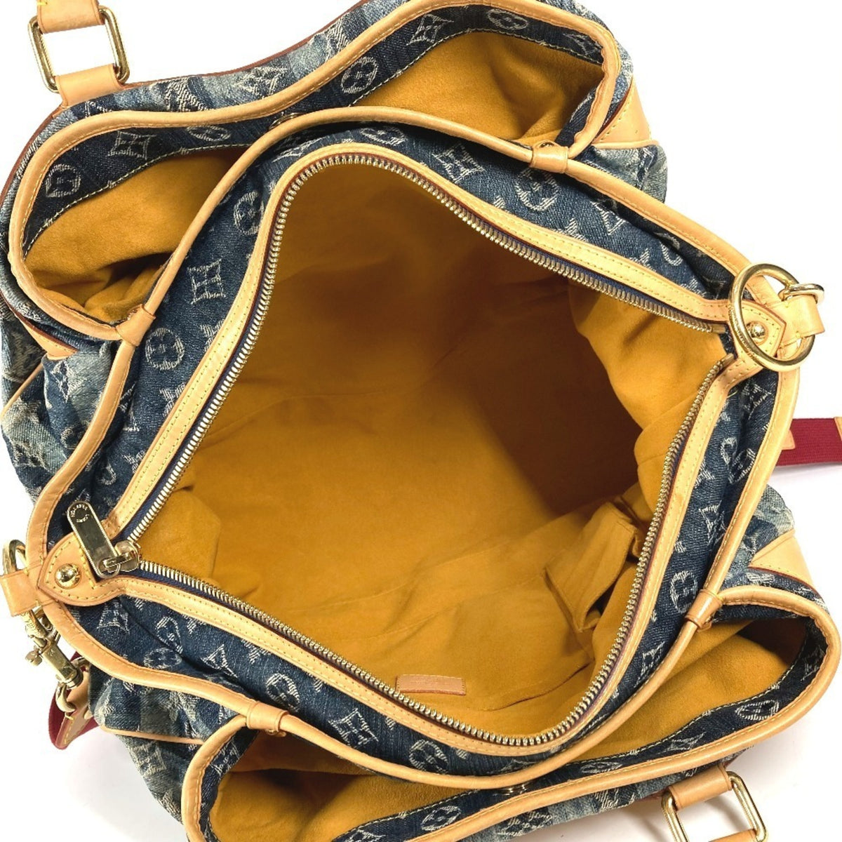 Louis Vuitton Blue Monogram Denim Handbag Shoulder Bag (Pre-Owned)