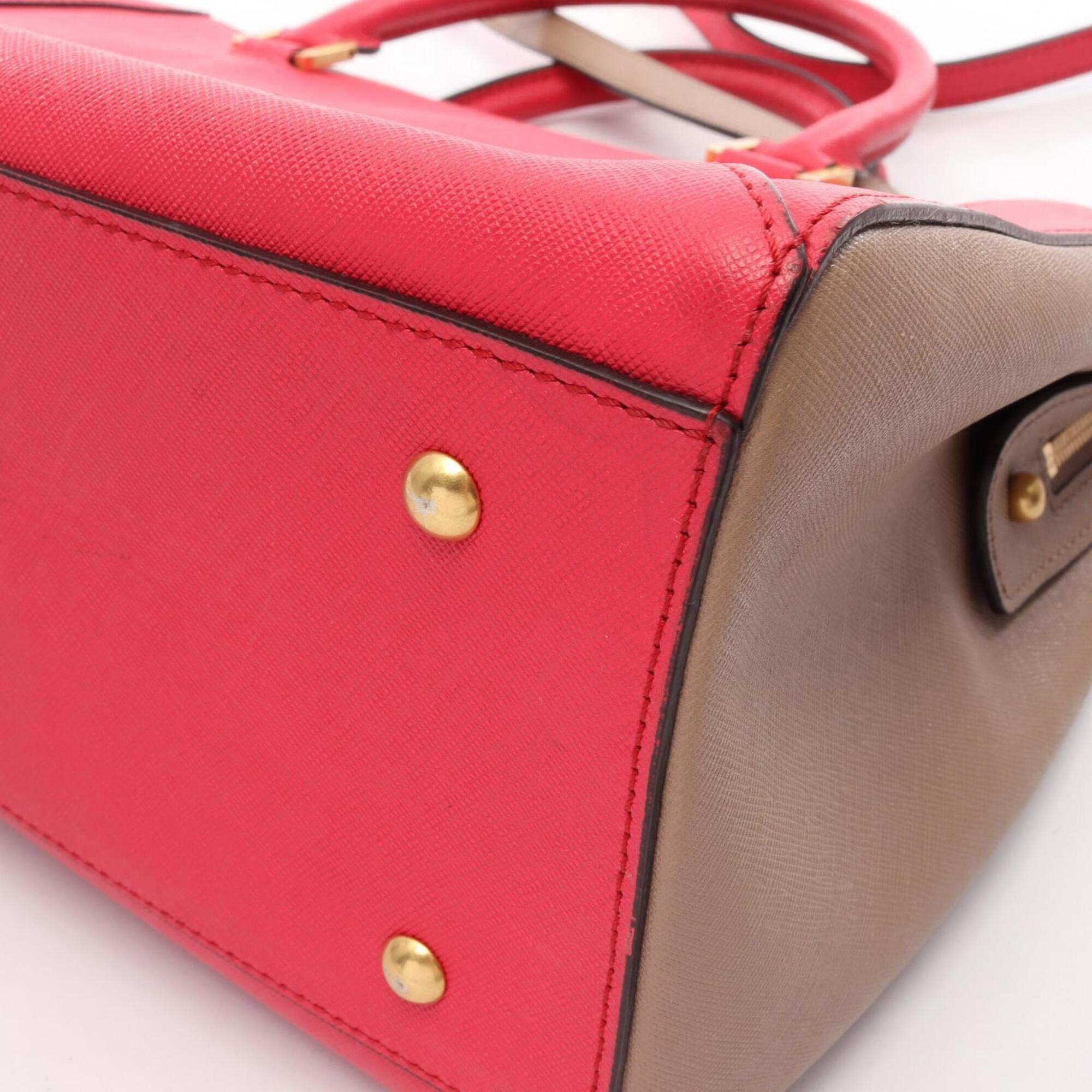 Mcm Beige Pink Leather Handbag (Pre-Owned)