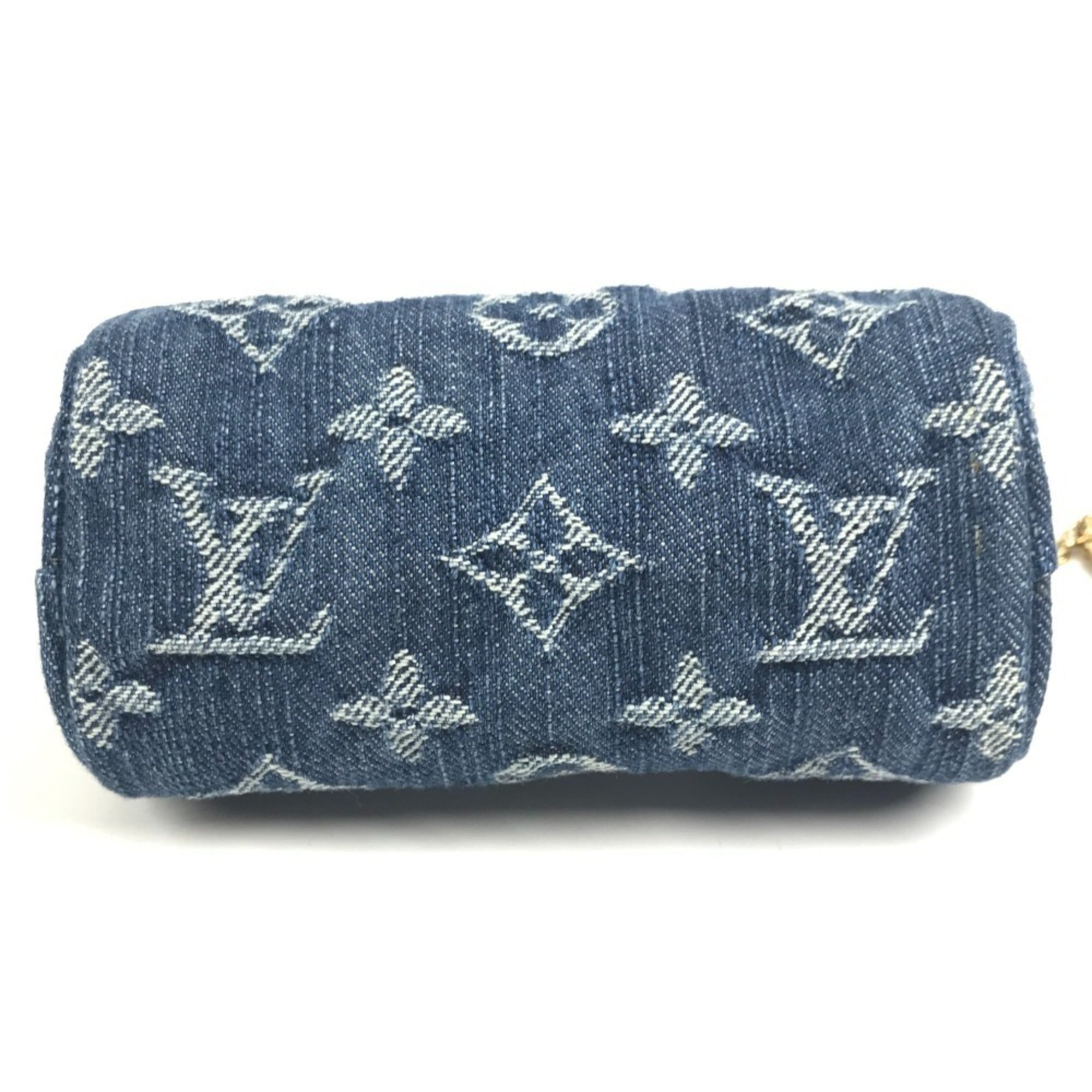 Louis Vuitton Monogram Denim Blue Monogram Denim Coin Purse/Coin Case (Pre-Owned)