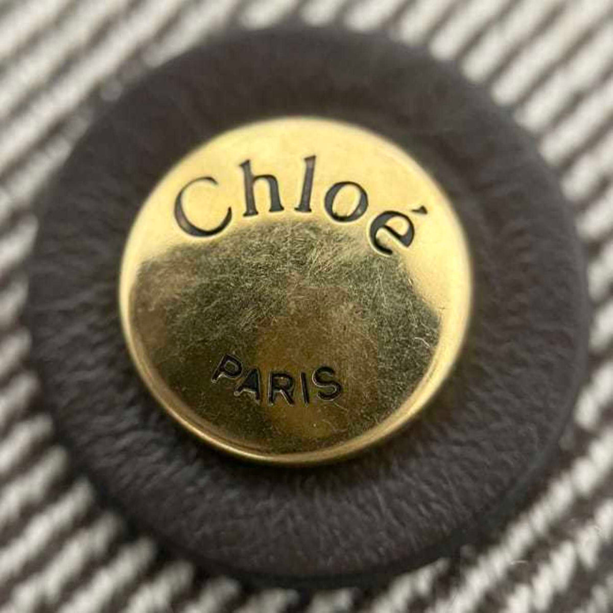 Chloé Brown Canvas Leather Tote Bag (Pre-Owned)