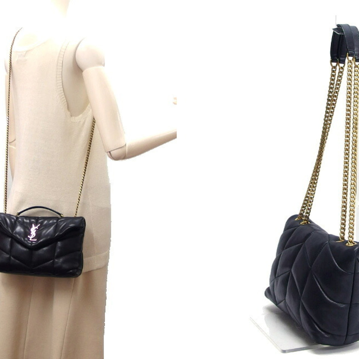 Saint Laurent Black Leather Shoulder Bag (Pre-Owned)