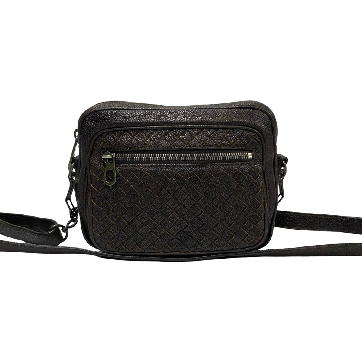 Bottega Veneta Brown Leather Pochette Shoulder Bag (Pre-Owned)