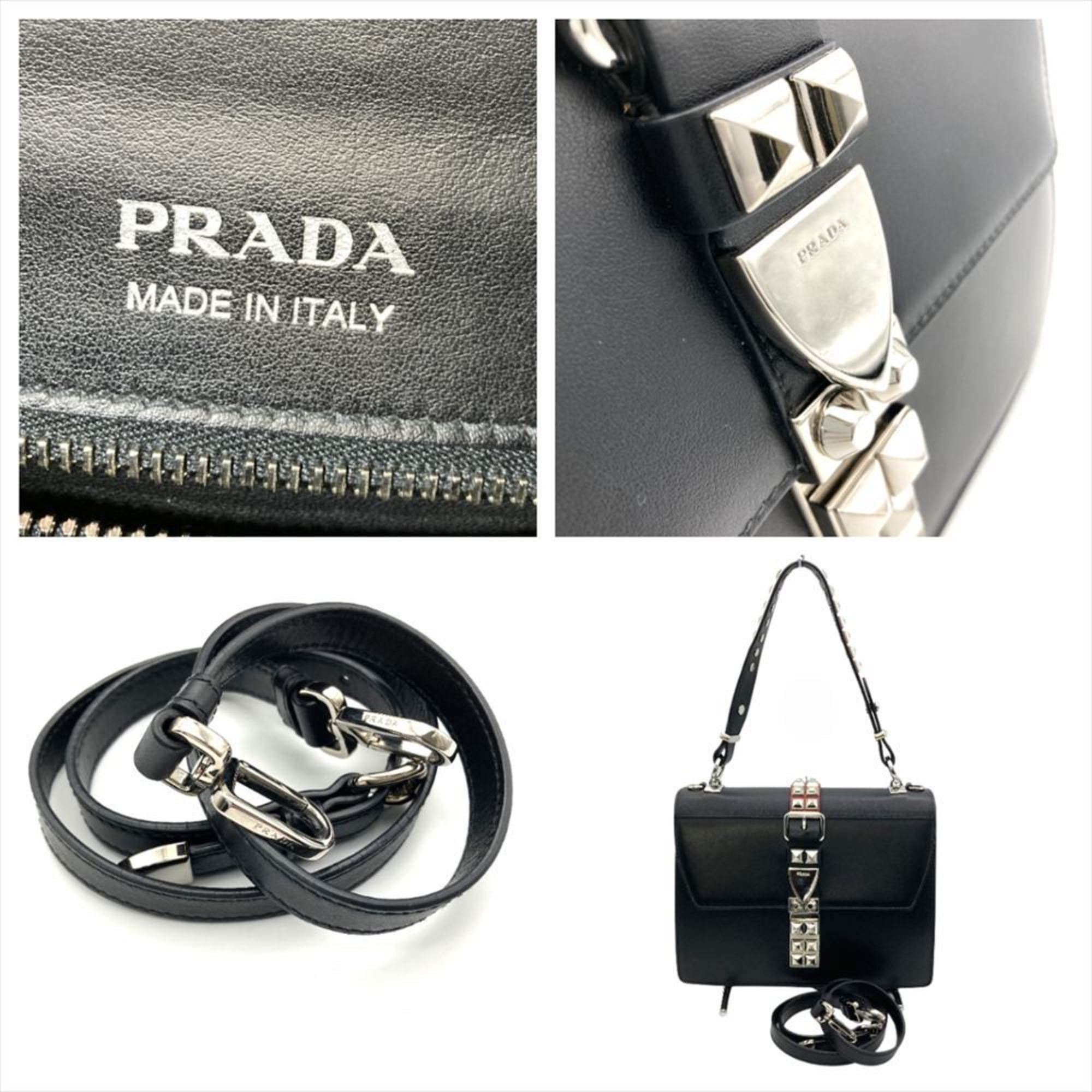 Prada Black Leather Shoulder Bag (Pre-Owned)