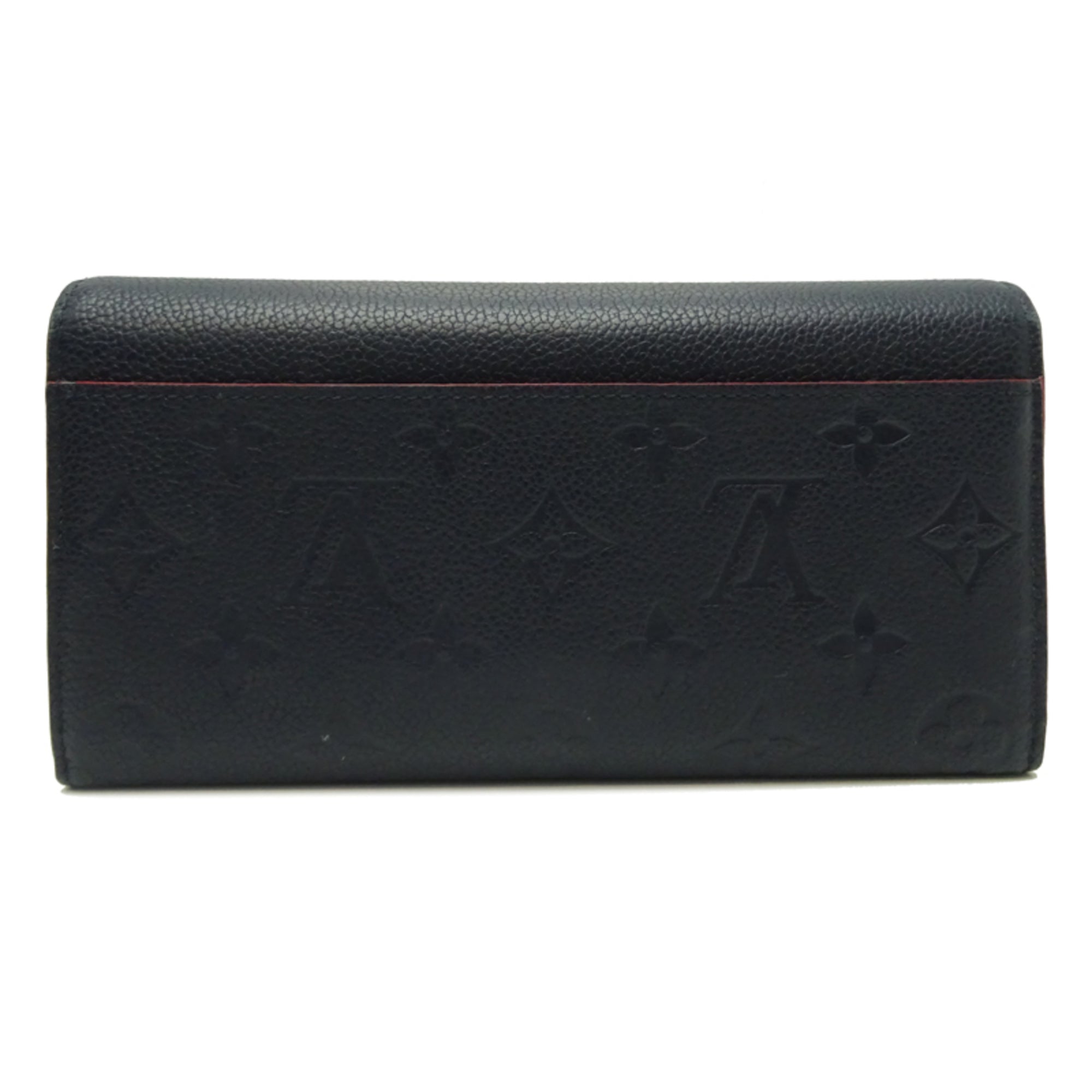 Louis Vuitton Marine Rouge Navy Red Color Monogram Empreinte Long Wallet (Bi-Fold) (Pre-Owned)