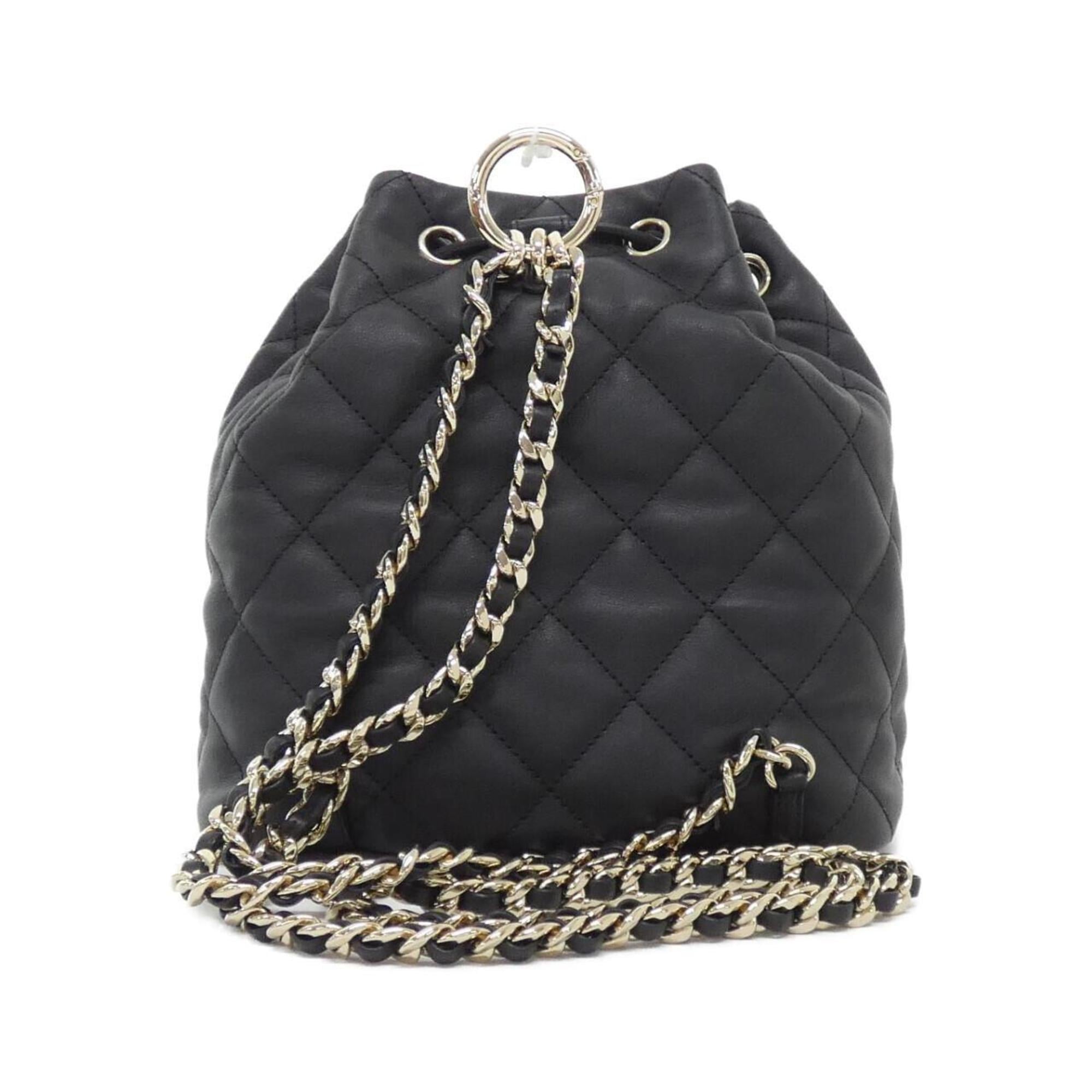 Chanel Black Leather Backpack (Pre-Owned)