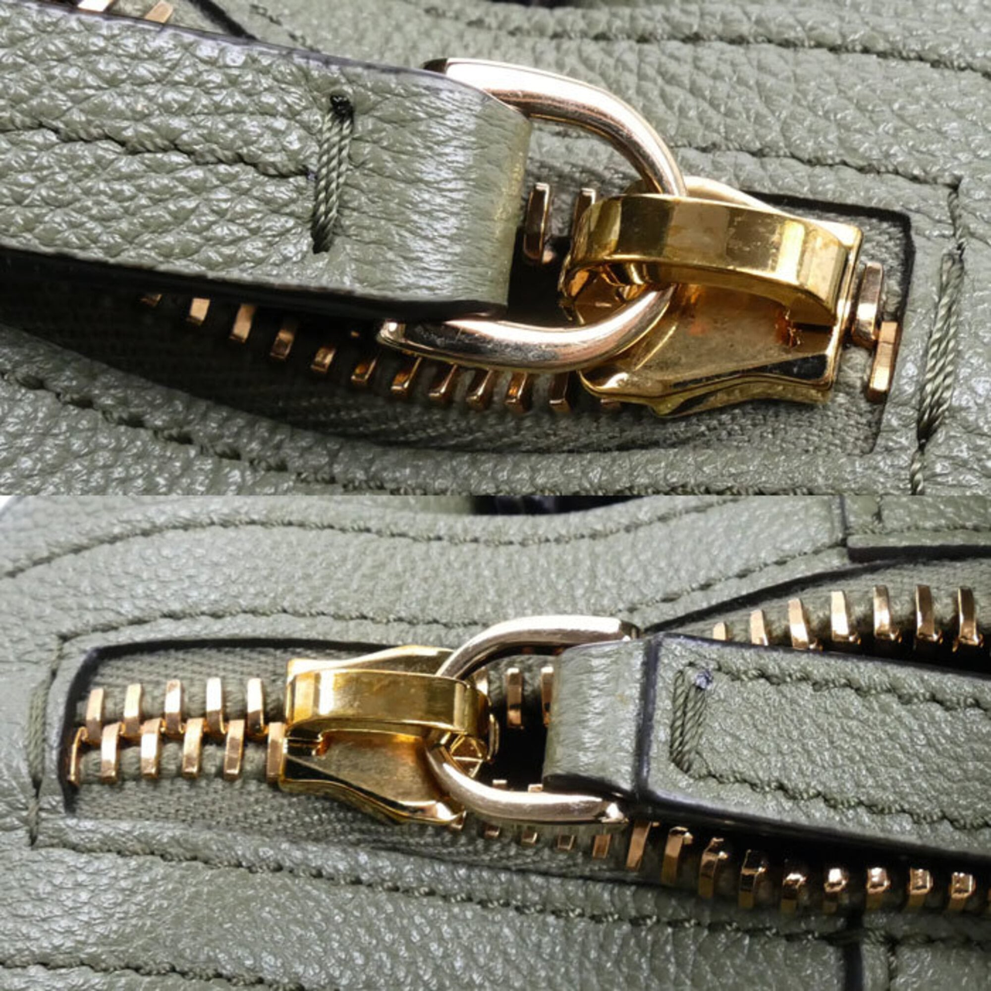 Tod's Green Olive Leather Messenger Bag Shoulder Bag (Pre-Owned)