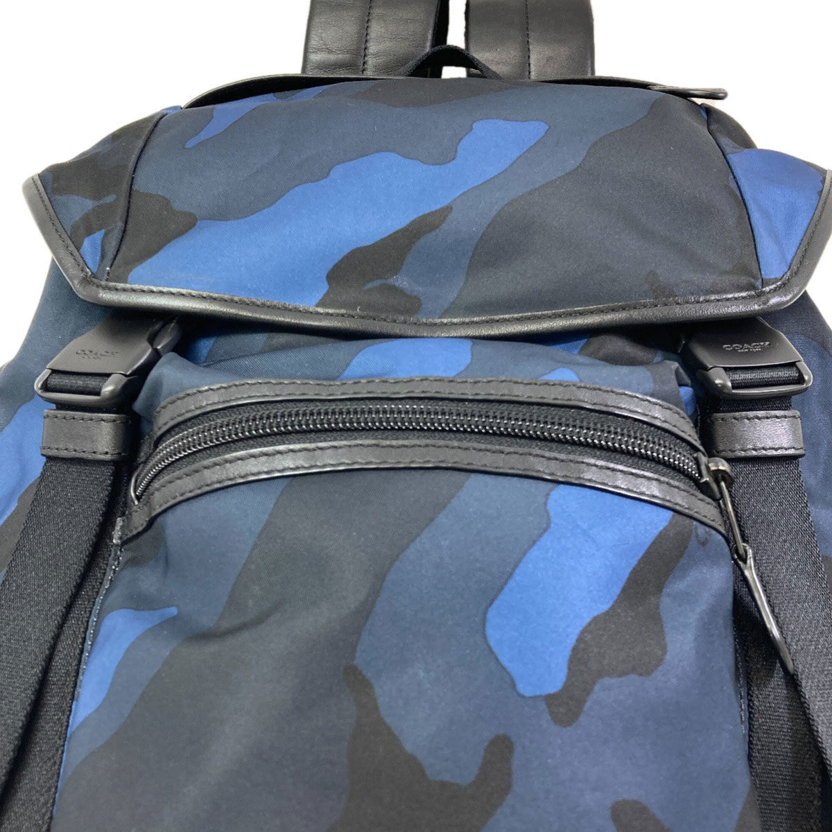 Coach Black Blue Nylon Backpack (Pre-Owned)