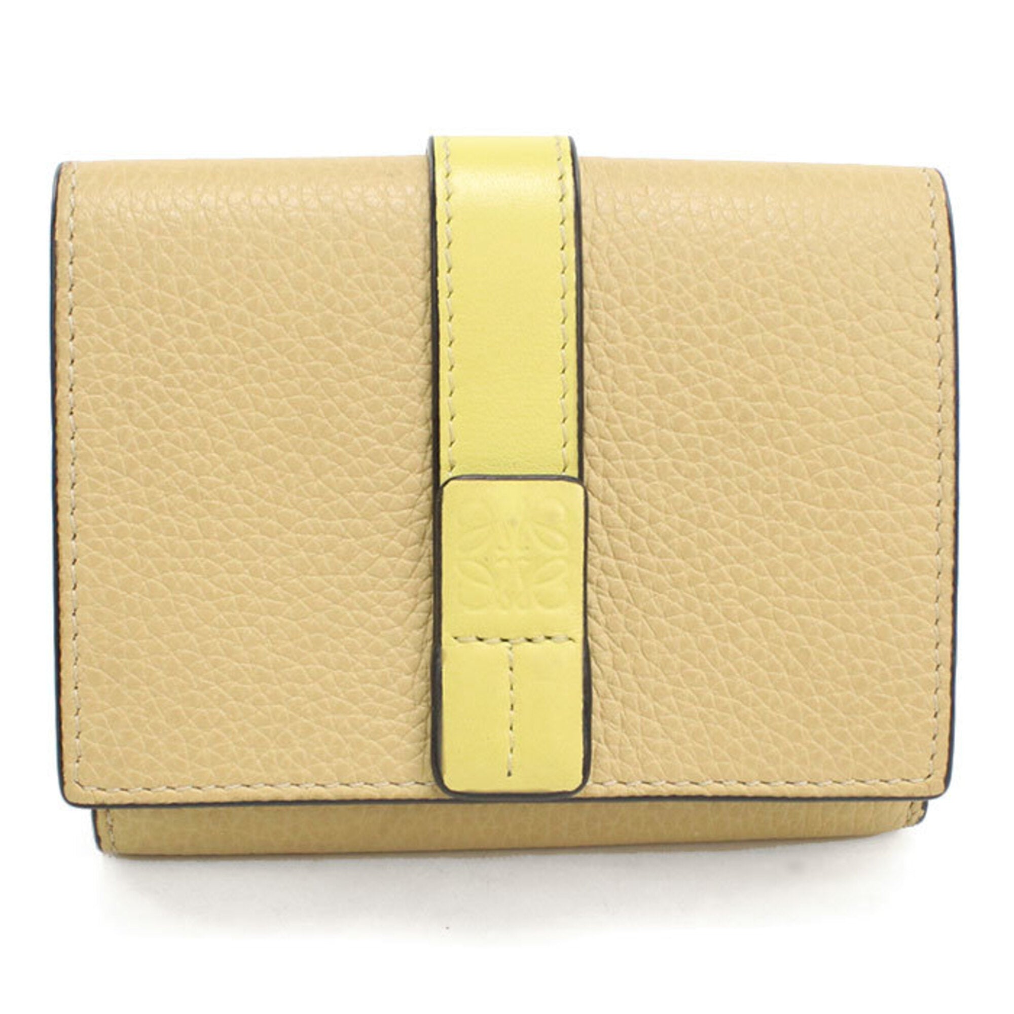 Loewe Beige Leather Wallet (Tri-Fold) (Pre-Owned)