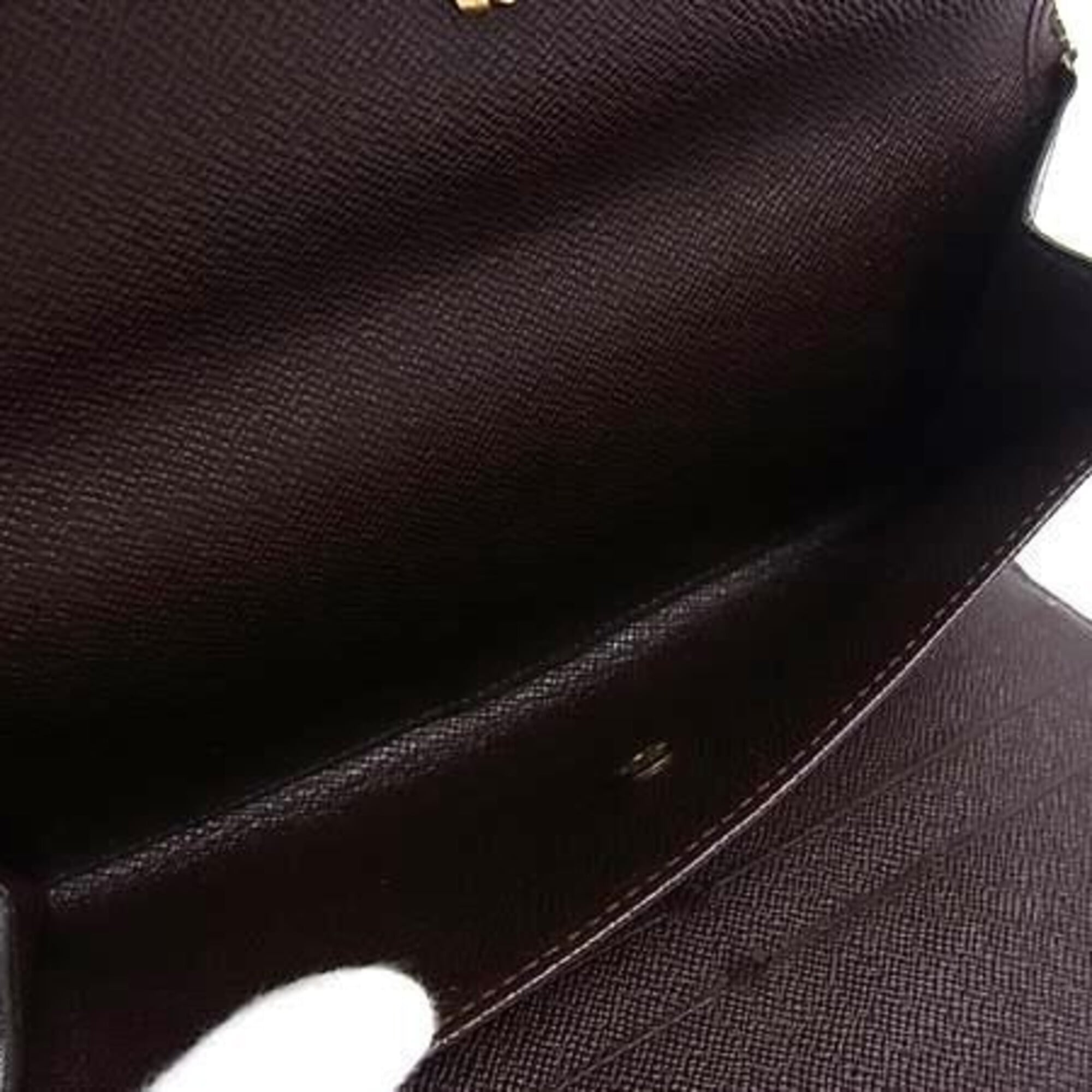 Louis Vuitton Damier Brown Pvc Leather Long Wallet (Tri-Fold) (Pre-Owned)