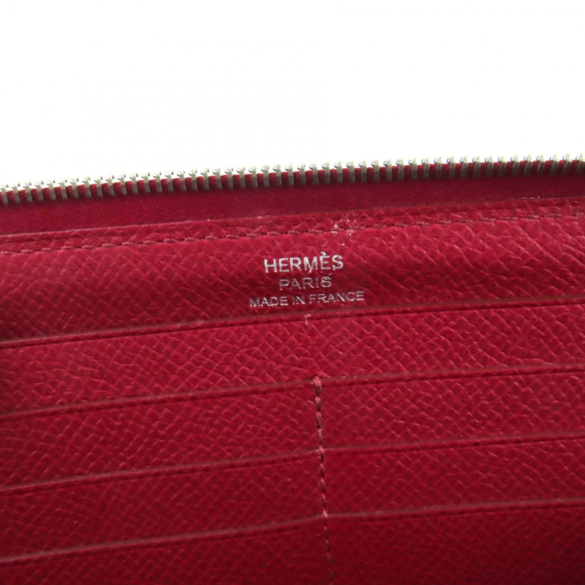 Hermes Ruby Epsom Leather Long Wallet (Bi-Fold) (Pre-Owned)
