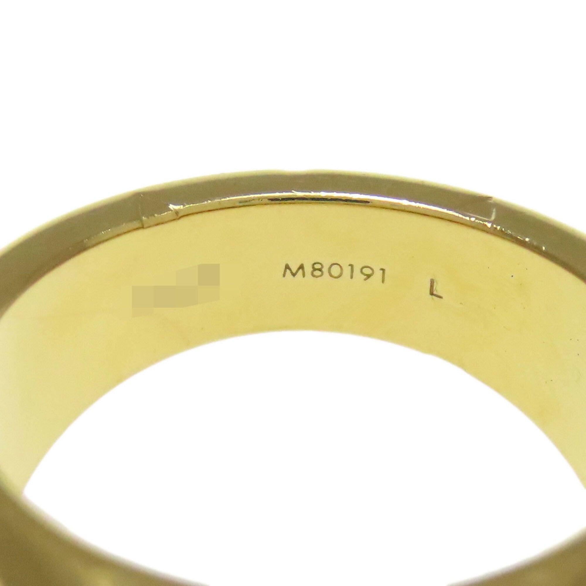 Louis Vuitton Gold Metal Band Ring (Pre-Owned)