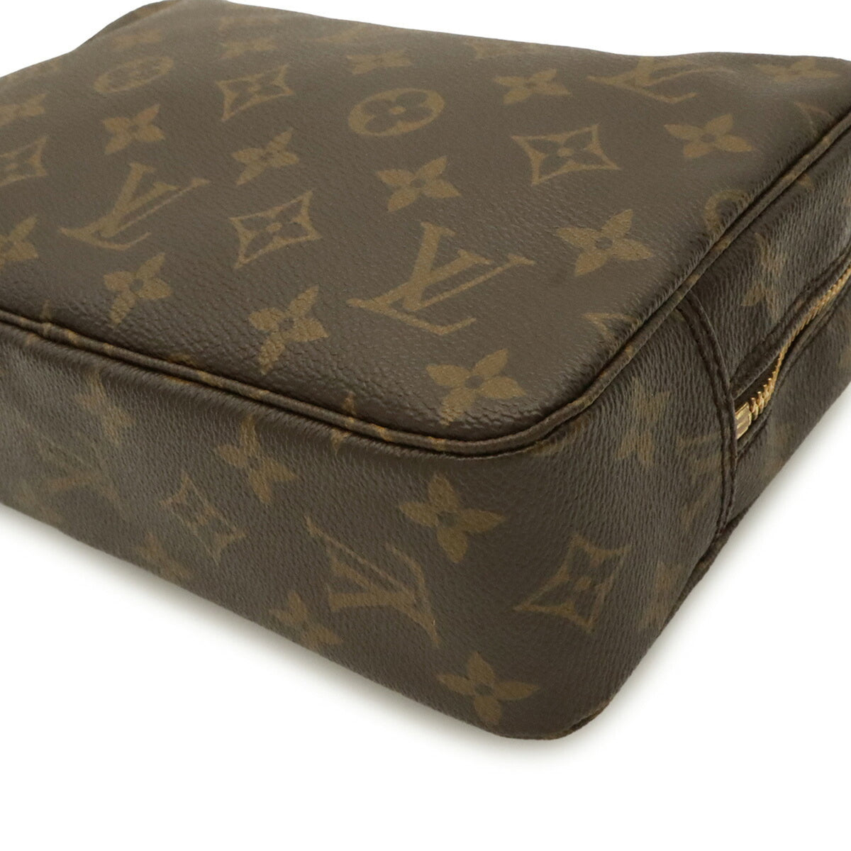 Louis Vuitton Brown Monogram Clutch Bag Handbag (Pre-Owned)