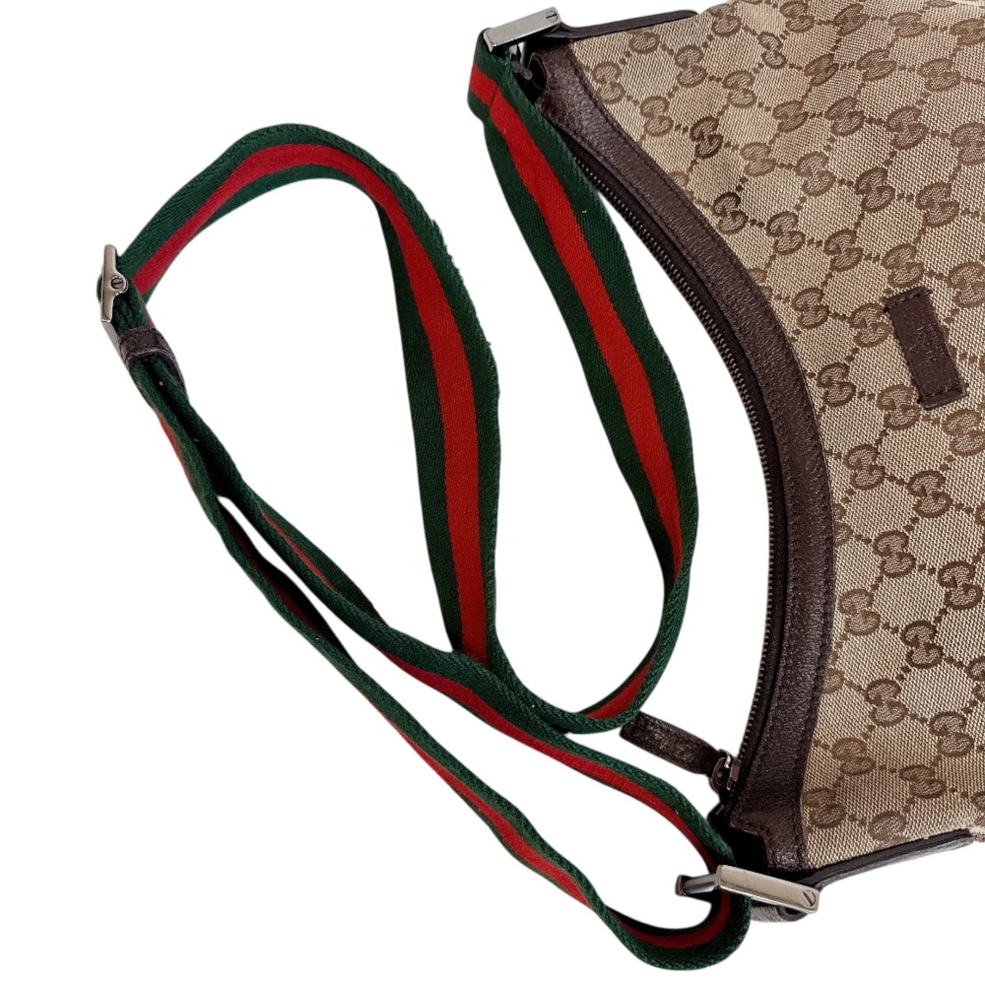 Gucci Sherry Line Brown Gg Canvas Shoulder Bag (Pre-Owned)