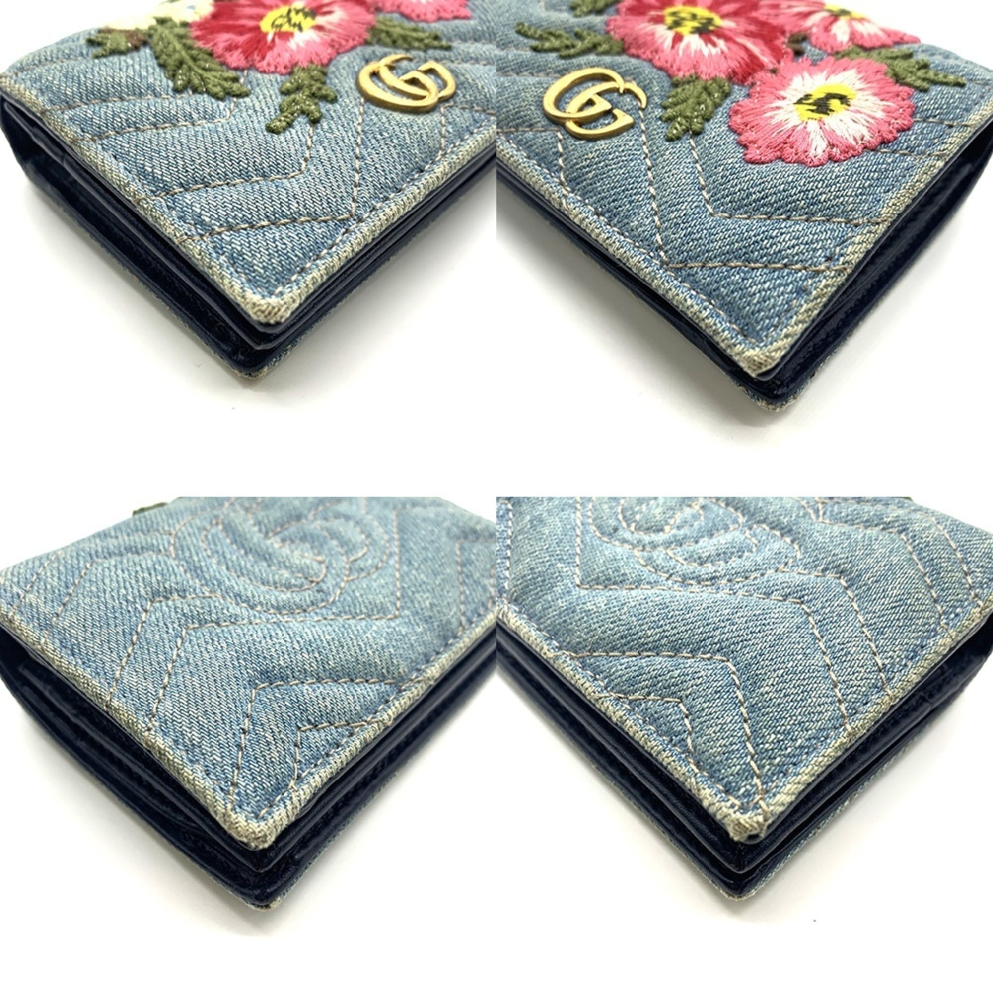 Gucci Denim Leather Wallet (Bi-Fold) (Pre-Owned)