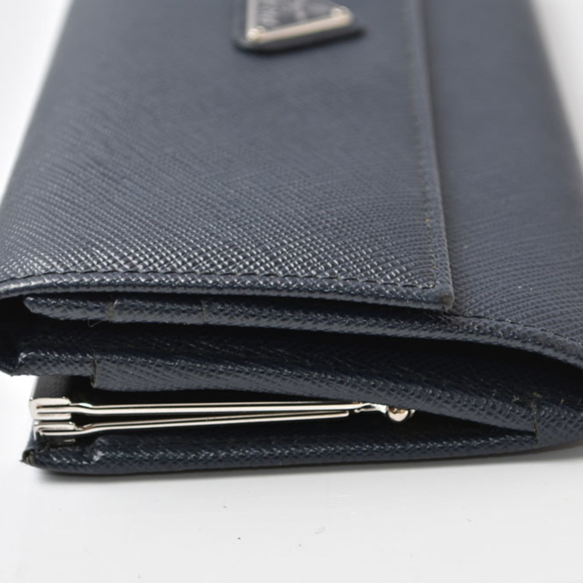Prada Navy Leather Coin Purse/Coin Case (Pre-Owned)