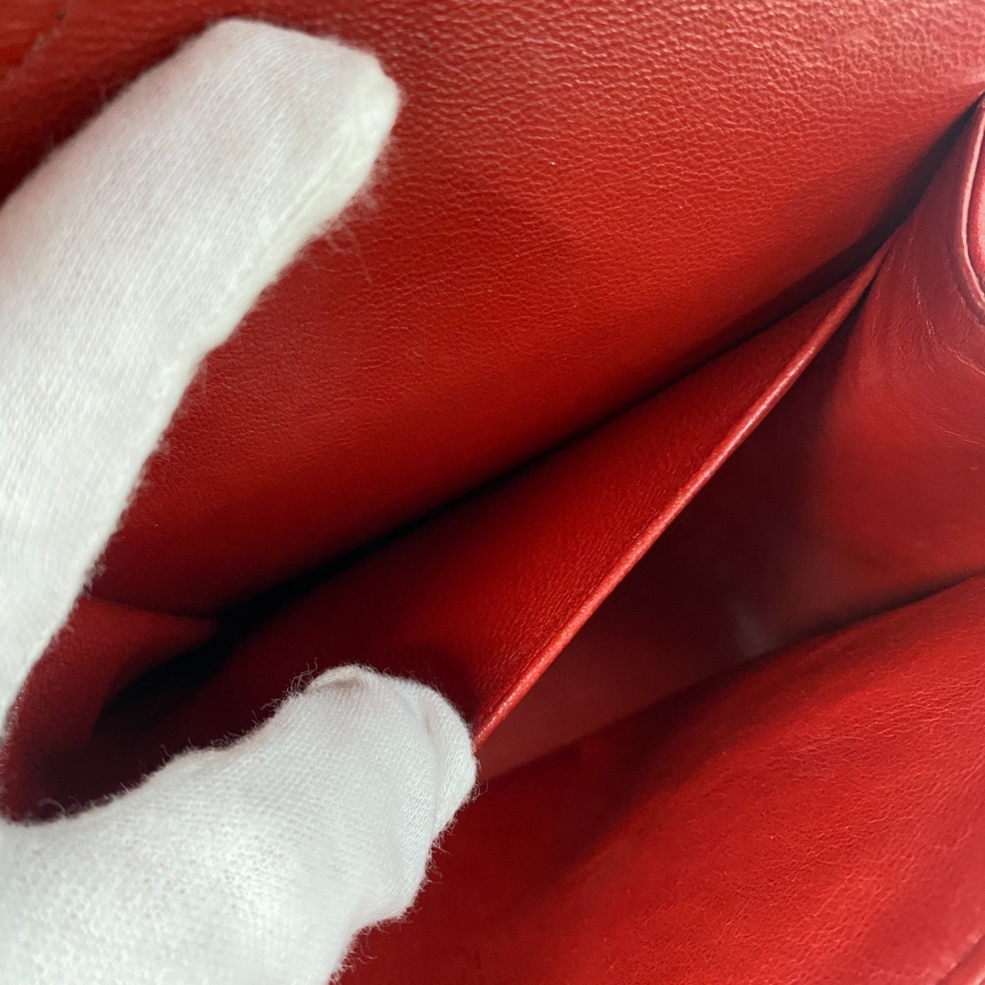 Chanel Matelasse Red Color Grained Calfskin Shoulder Bag (Pre-Owned)