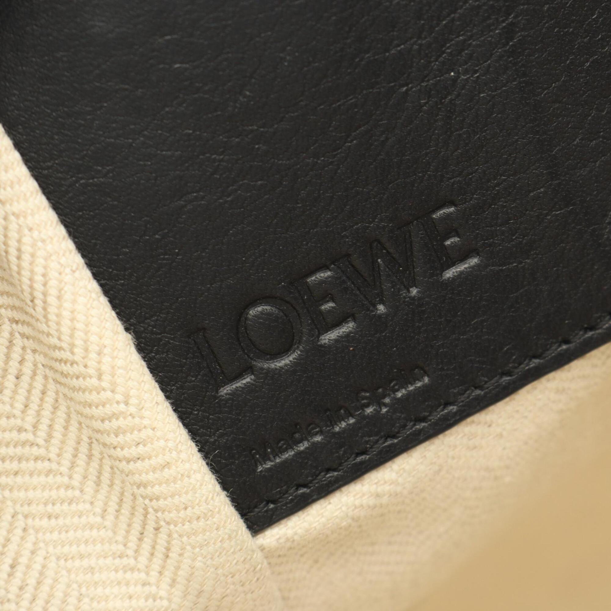 Loewe Black Brown Gray Leather Handbag (Pre-Owned)