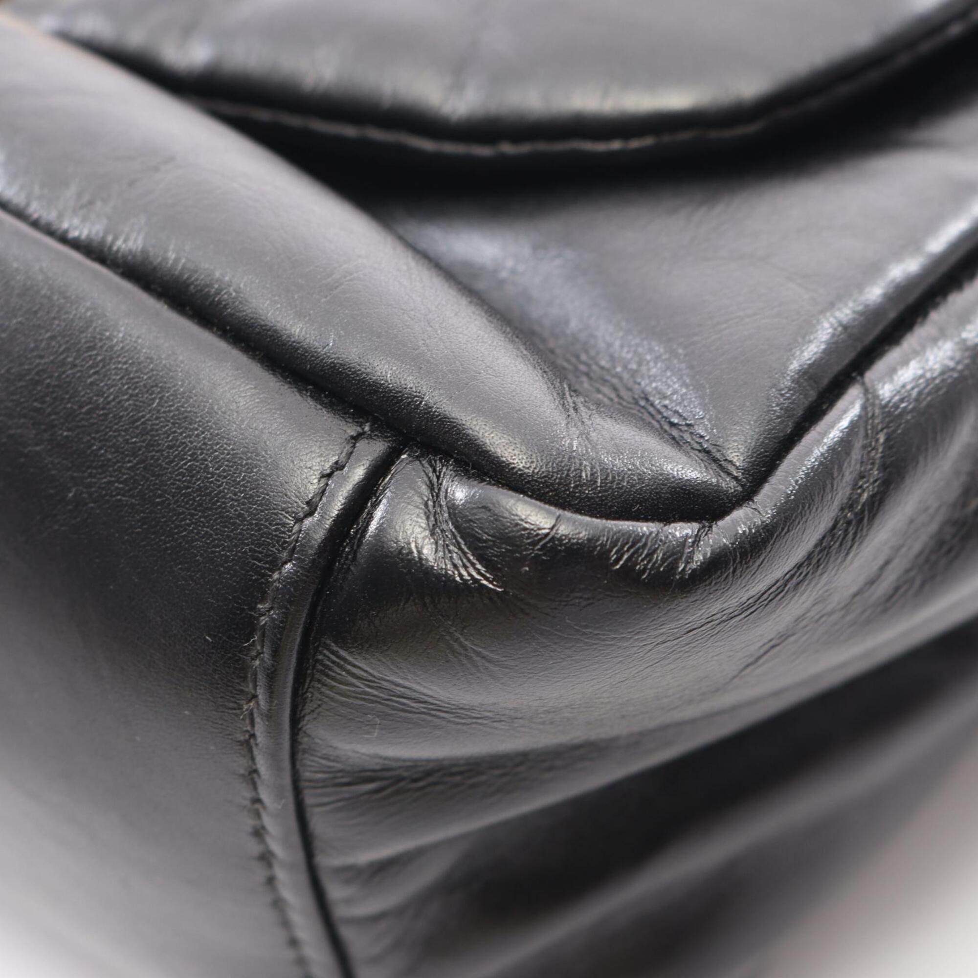 Balenciaga Black Leather Handbag Shoulder Bag (Pre-Owned)