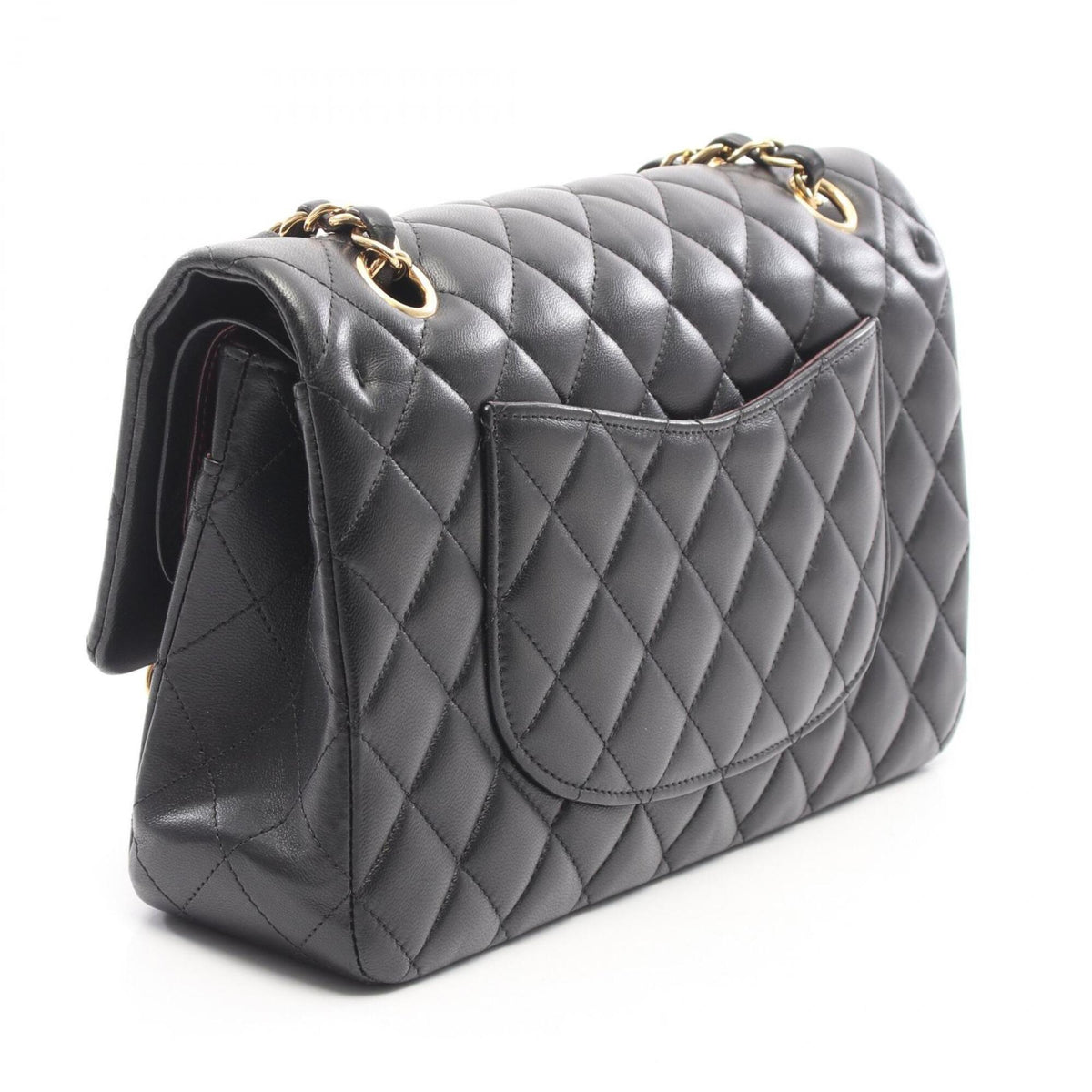 Chanel Black Leather Handbag Shoulder Bag (Pre-Owned)