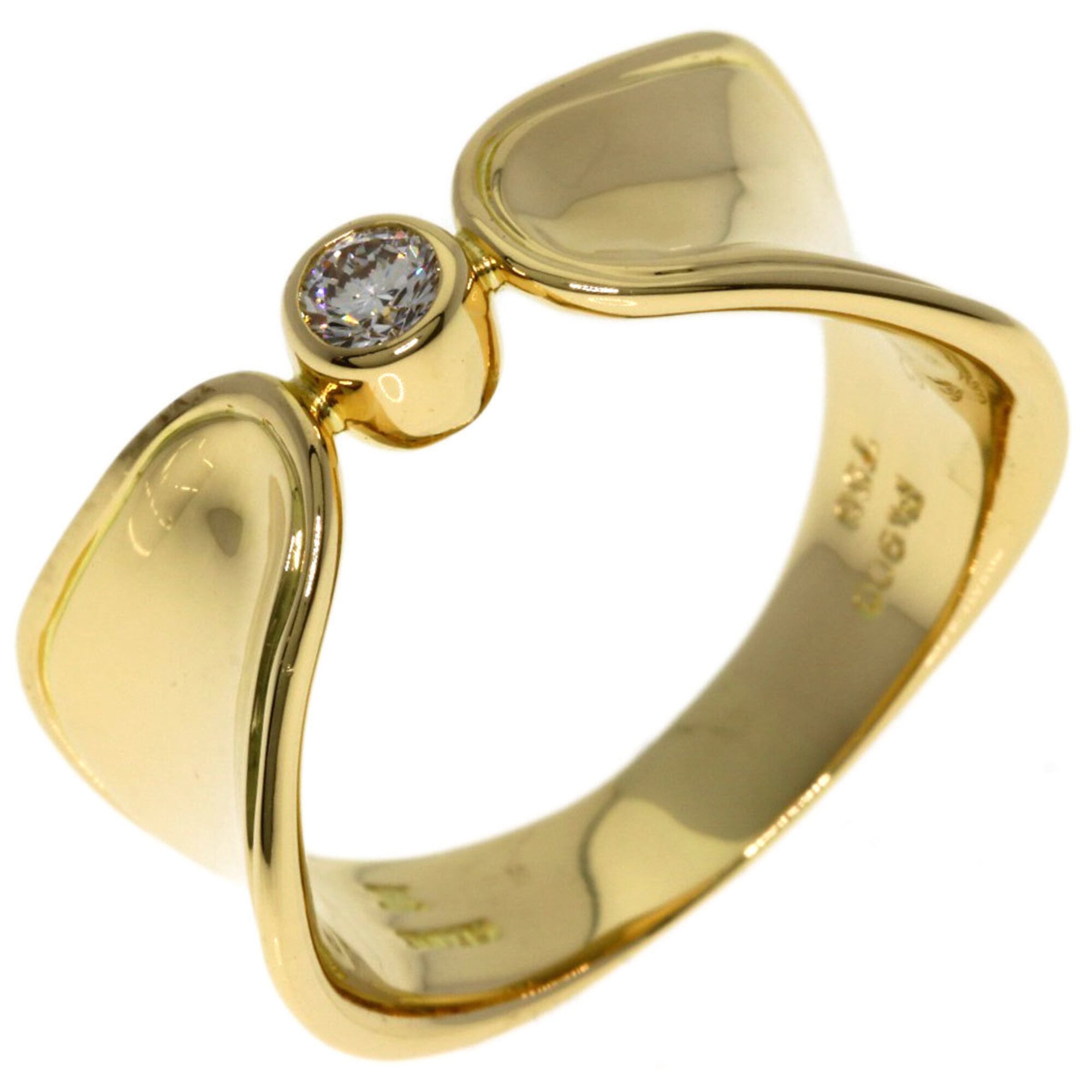 Celine Yellow Gold (18K) Platinum Platinum 900 Band Ring (Pre-Owned)