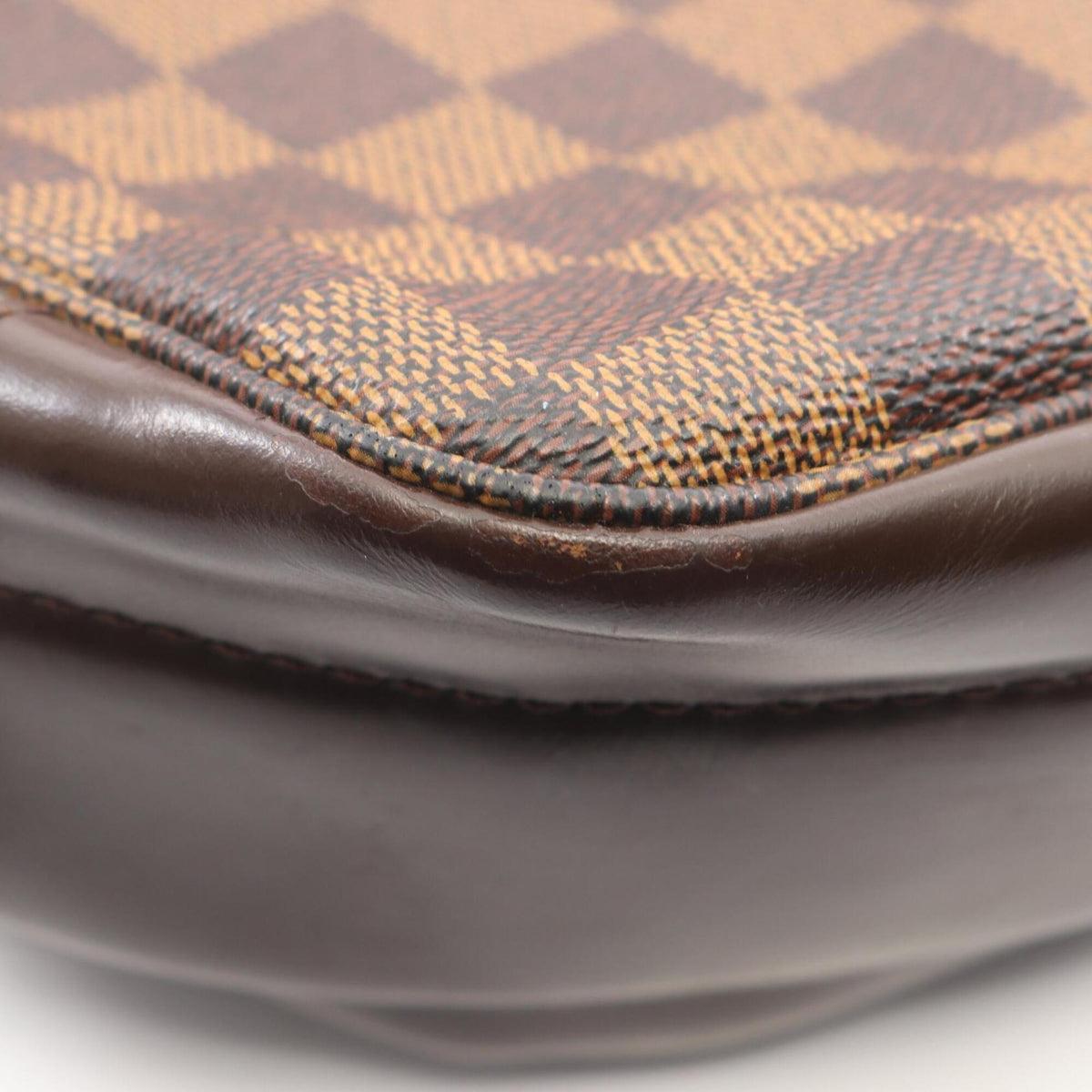 Louis Vuitton Brown Coated Canvas Leather Handbag Shoulder Bag (Pre-Owned)