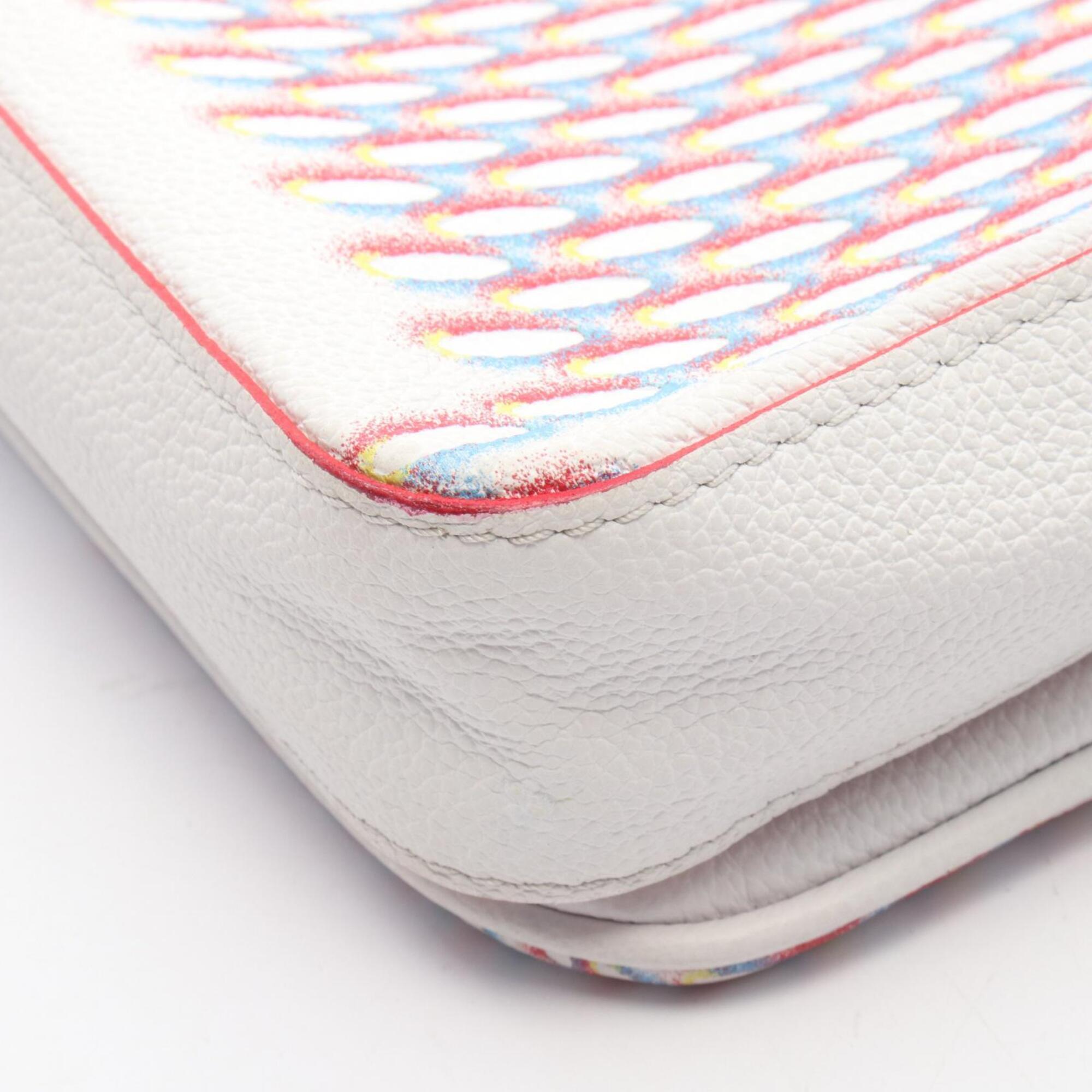 Louis Vuitton Multi-Color White Leather Shoulder Bag (Pre-Owned)