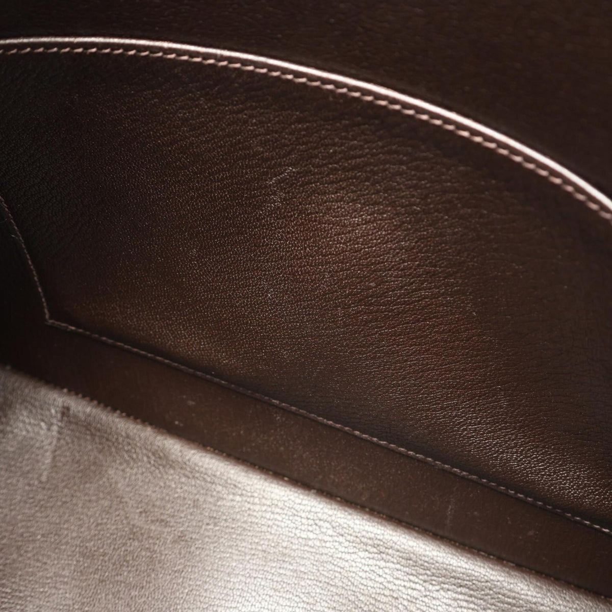 Hermes Brown Togo Leather Handbag (Pre-Owned)