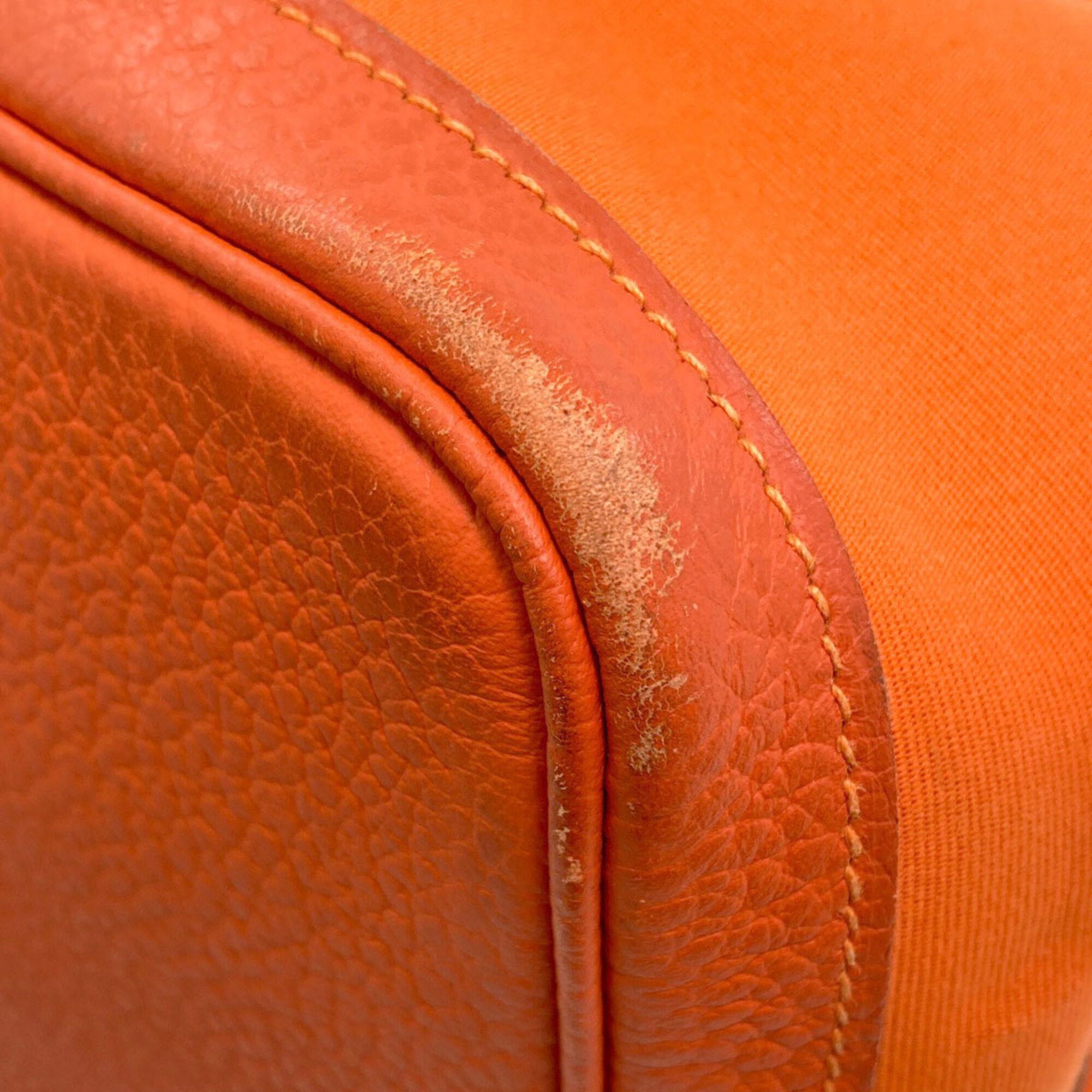 Hermes Orange Toile Officier Tote Bag (Pre-Owned)