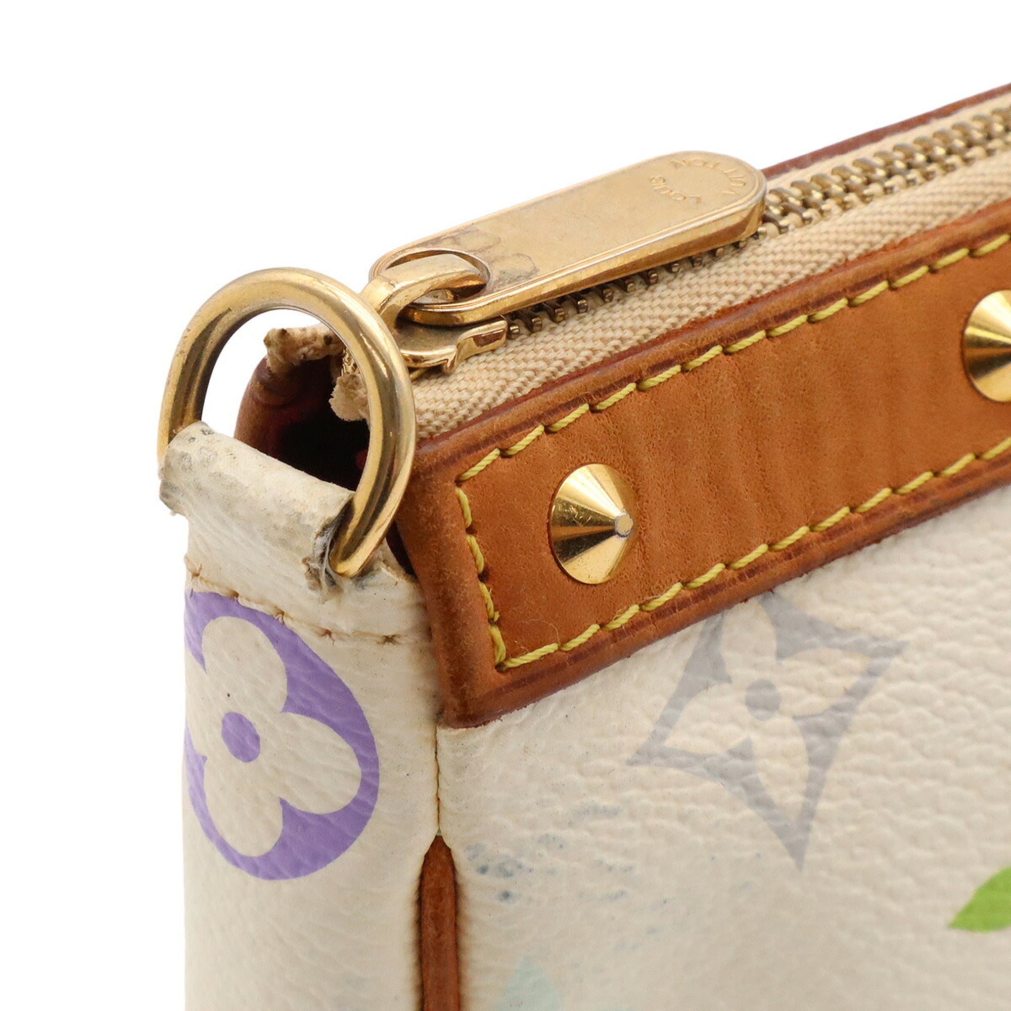 Louis Vuitton Blanc Monogram Multi-Color White Monogram Multicolore Handbag Pochette Pouch (Pre-Owned)