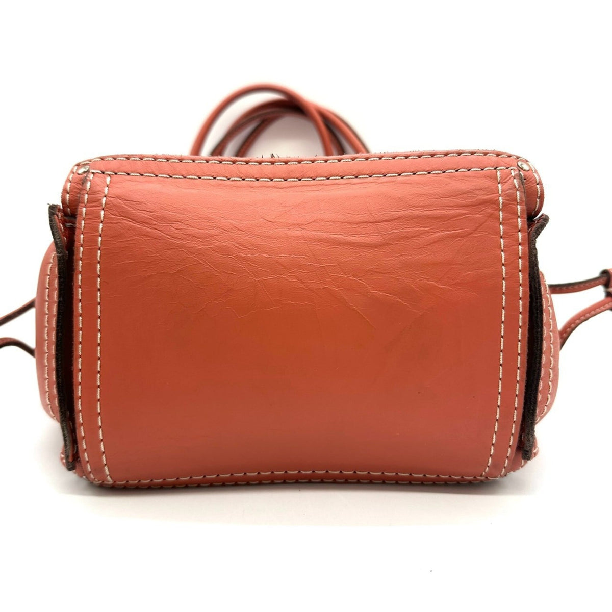 Loewe Orange Leather Shoulder Bag Tote Bag (Pre-Owned)