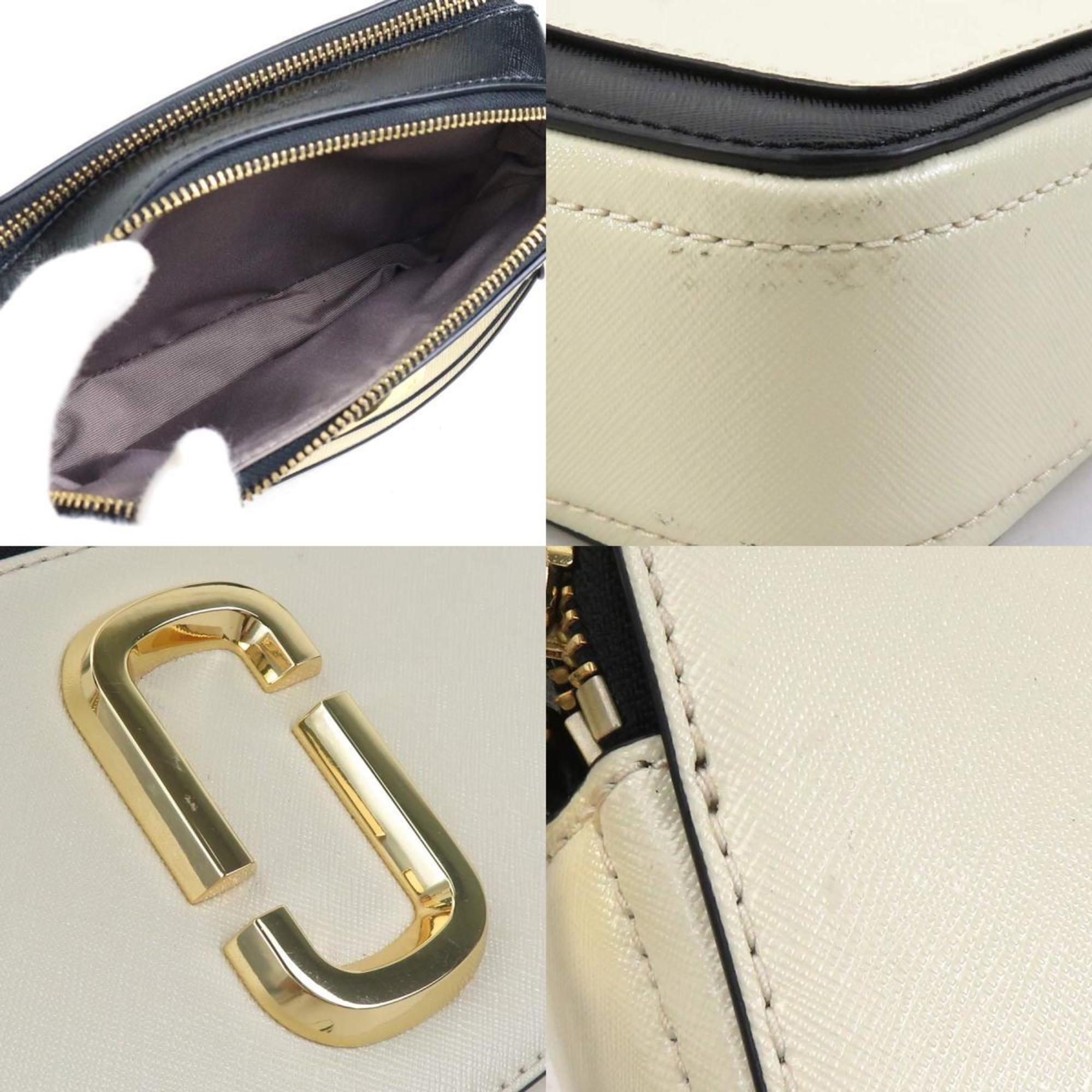 Marc Jacobs Black Ivory Coated Canvas Shoulder Bag (Pre-Owned)