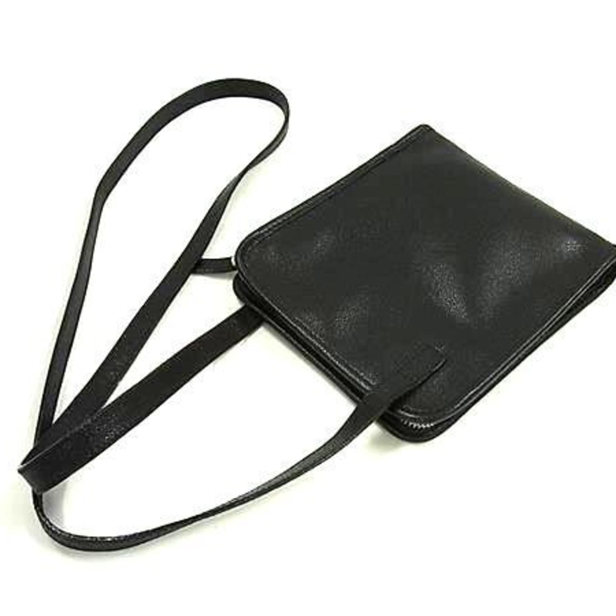 Bvlgari Black Leather Handbag Shoulder Bag Tote Bag (Pre-Owned)