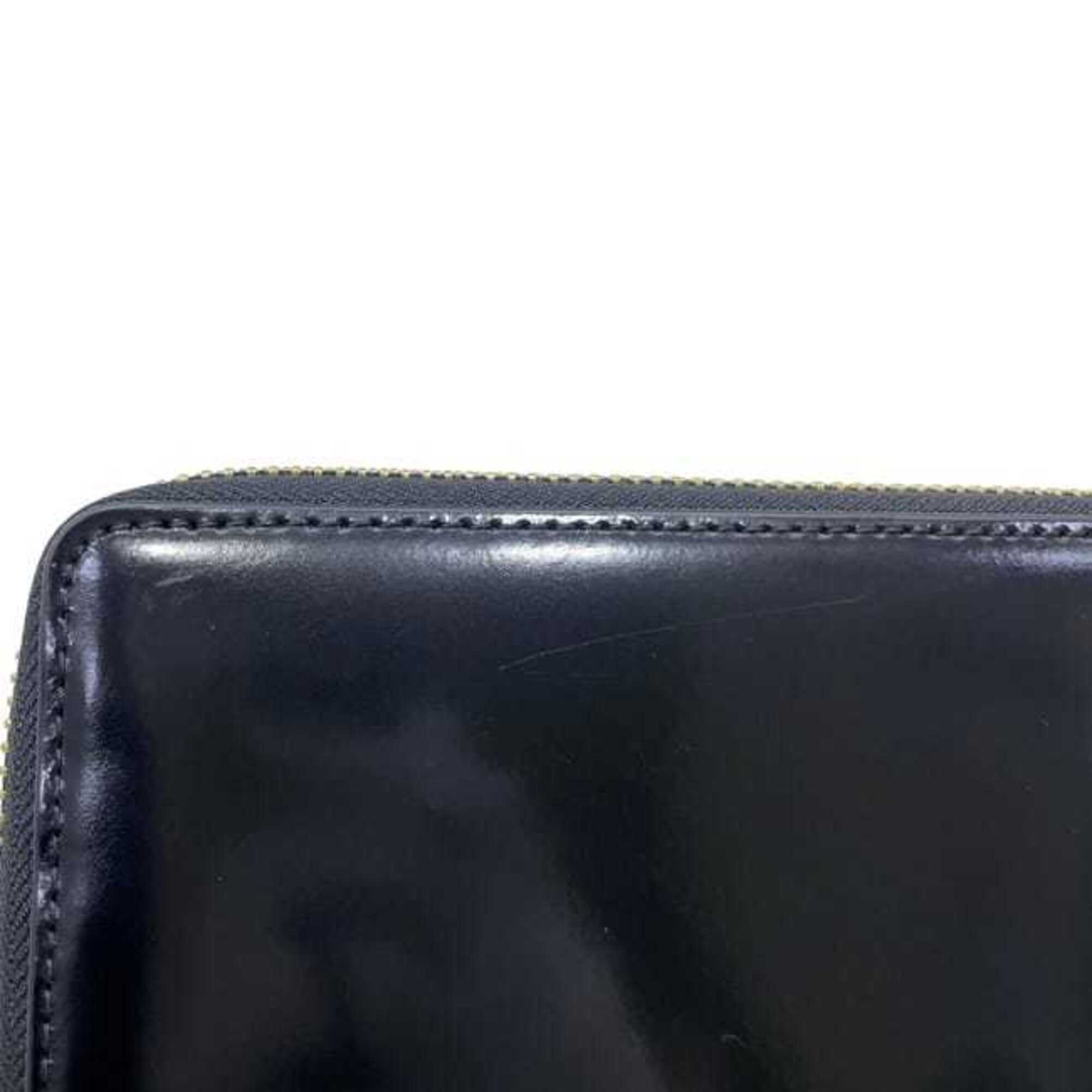 Tory Burch Black Leather Long Wallet (Bi-Fold) (Pre-Owned)