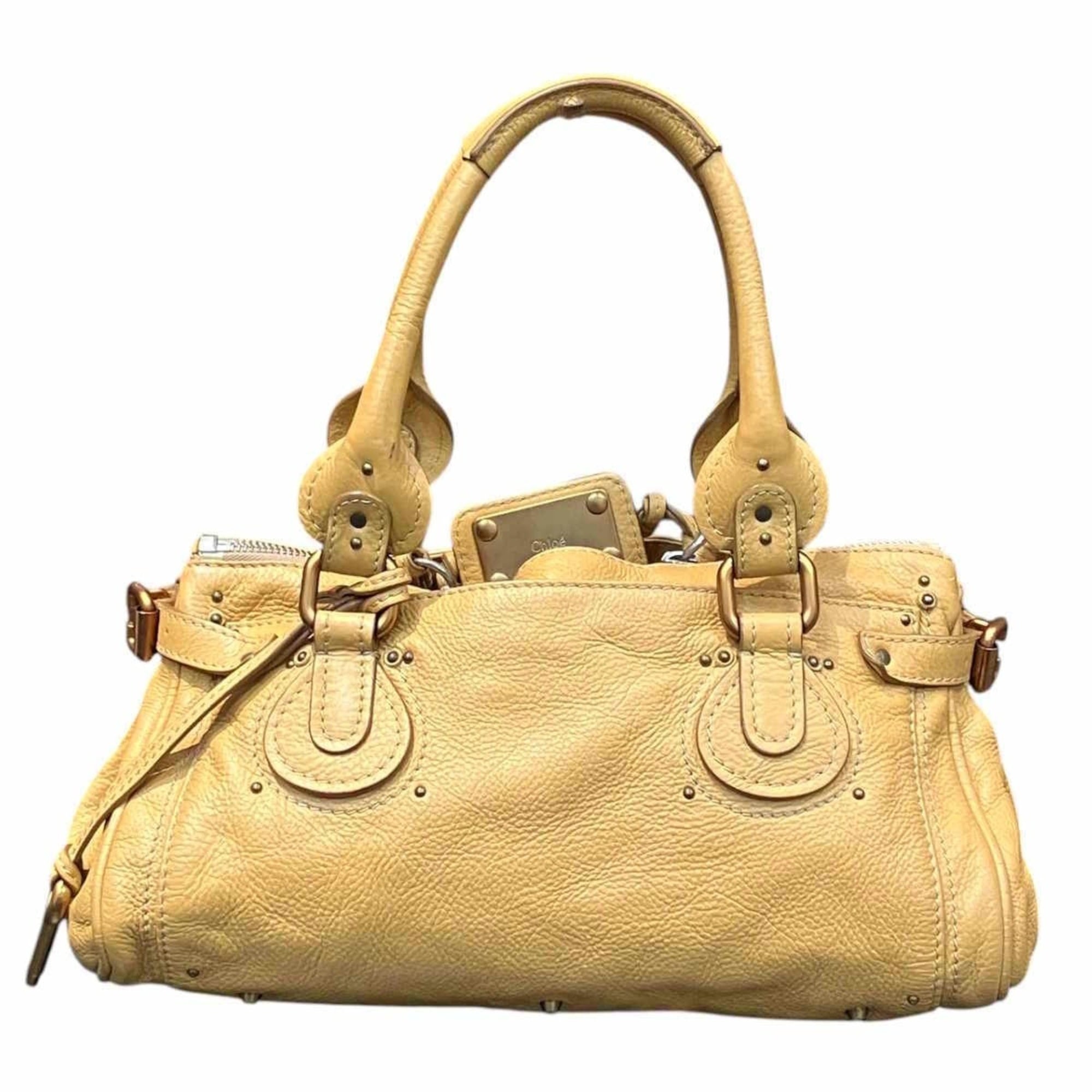 Chloé Paddington Beige Leather Handbag (Pre-Owned)